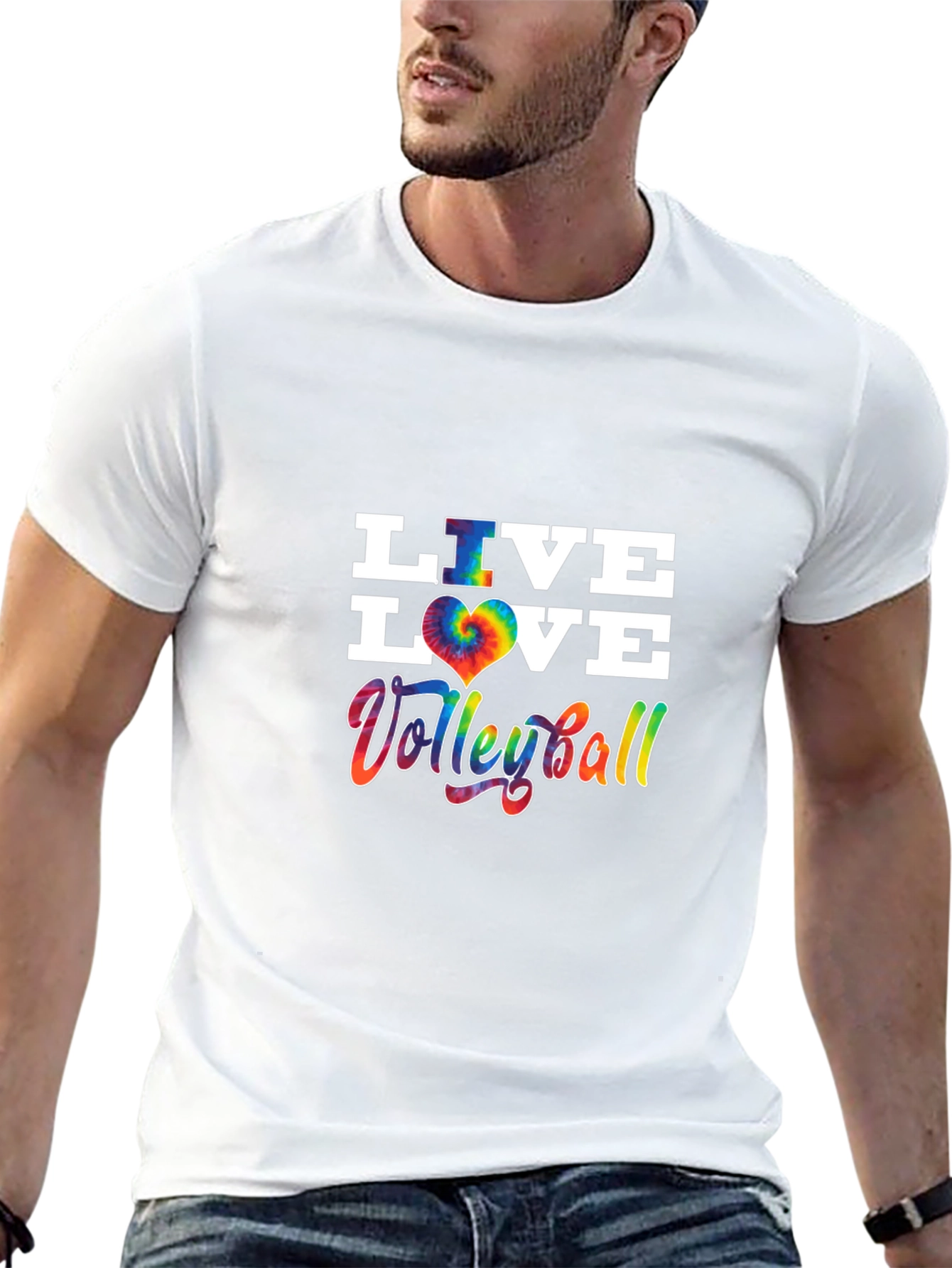 Live Love Volleyball Tie Dye Graphic Tee