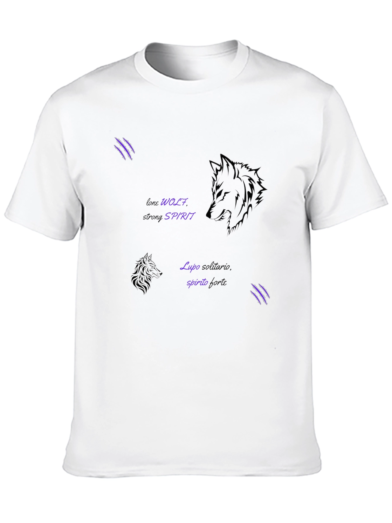 Lone Wolf Spirit Graphic Tee - Black