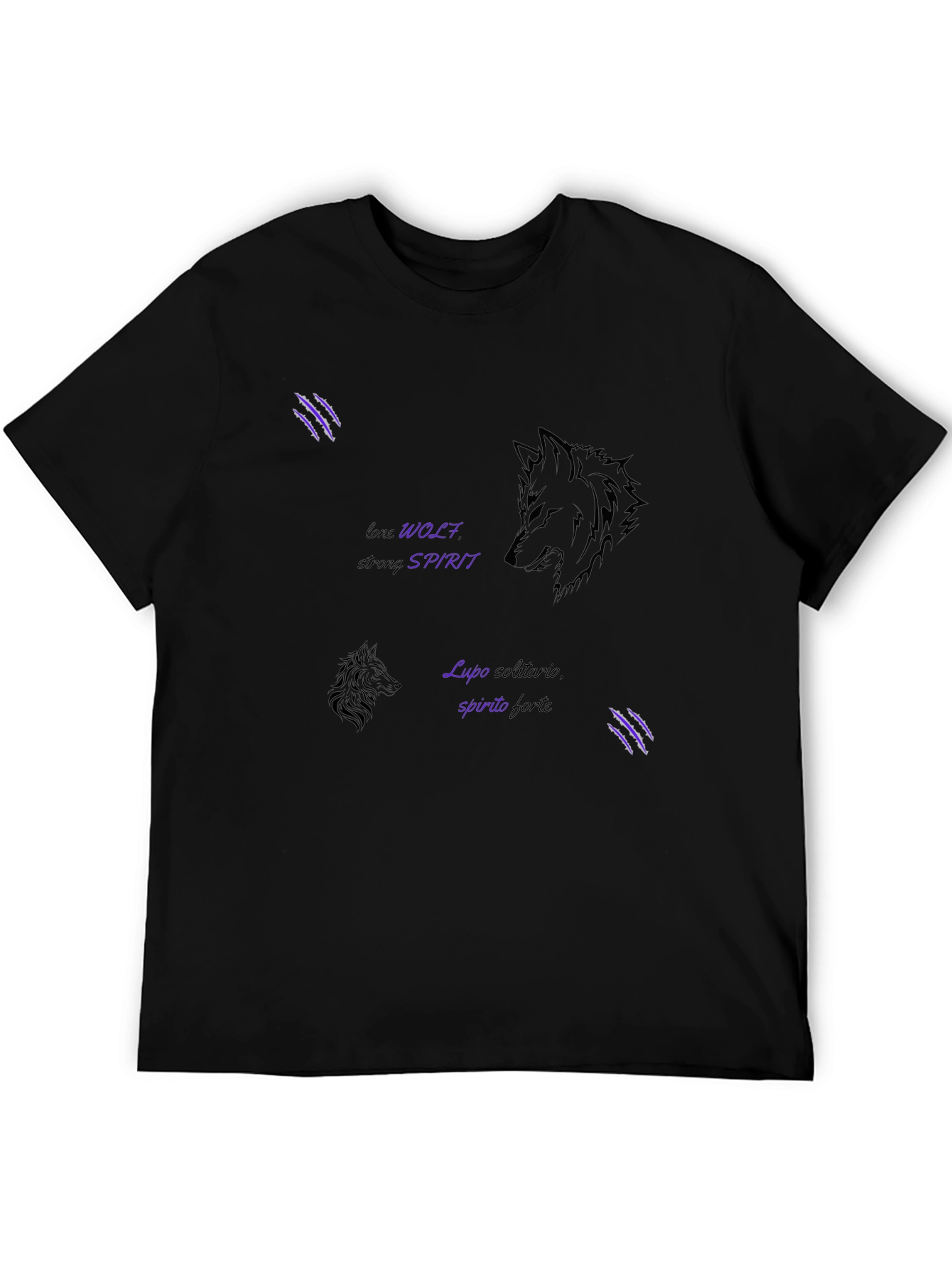 Lone Wolf Spirit Graphic Tee - Black