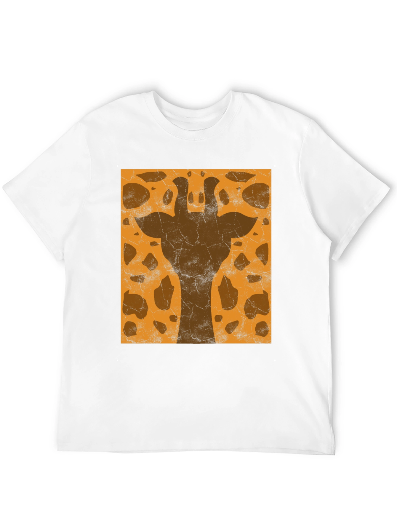 Giraffe Print Graphic Tee - Stylish Black T-Shirt