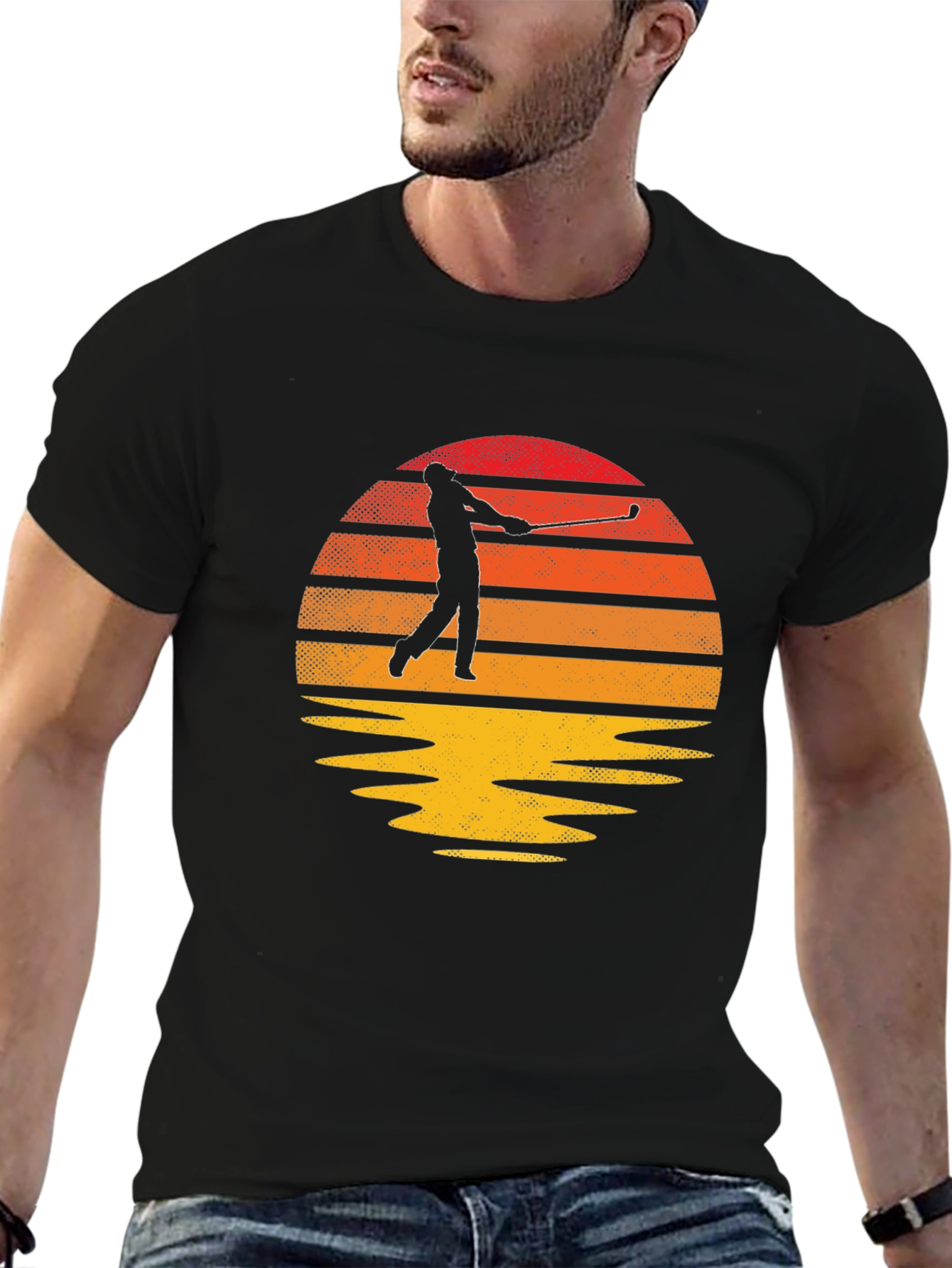 Golfer Sunset Graphic Tee - Classic Fit