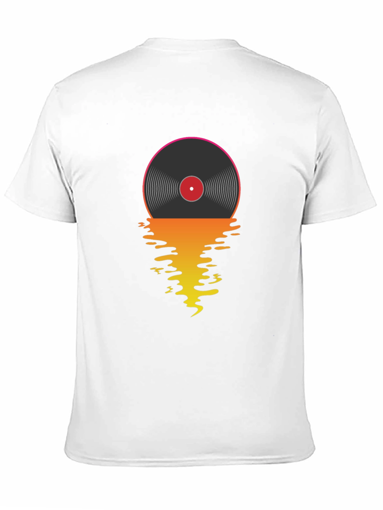 Retro Vinyl Record Sunset Graphic T-Shirt