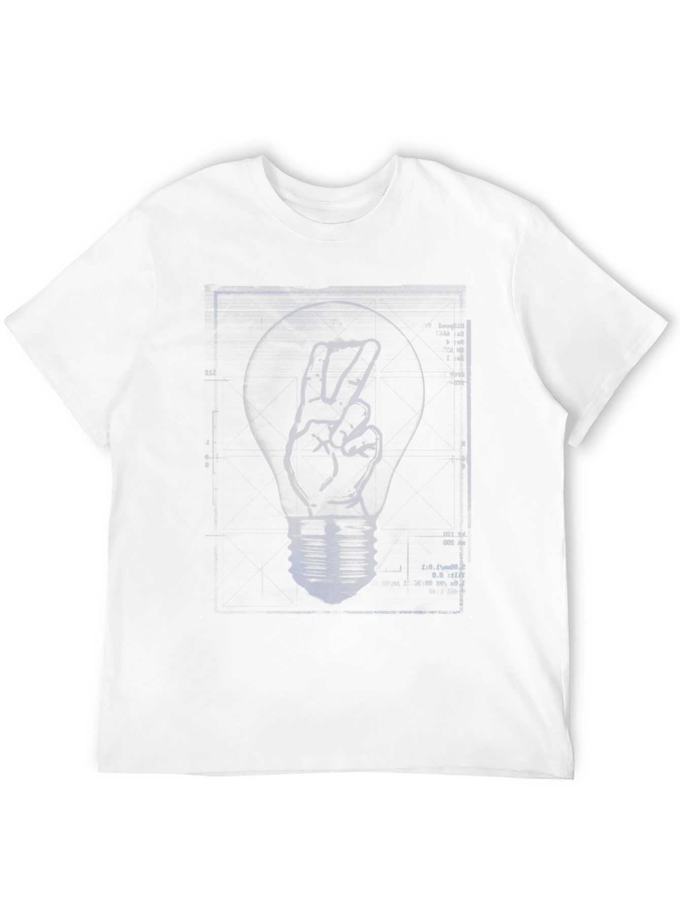 Peace Hand Lightbulb Black T-Shirt