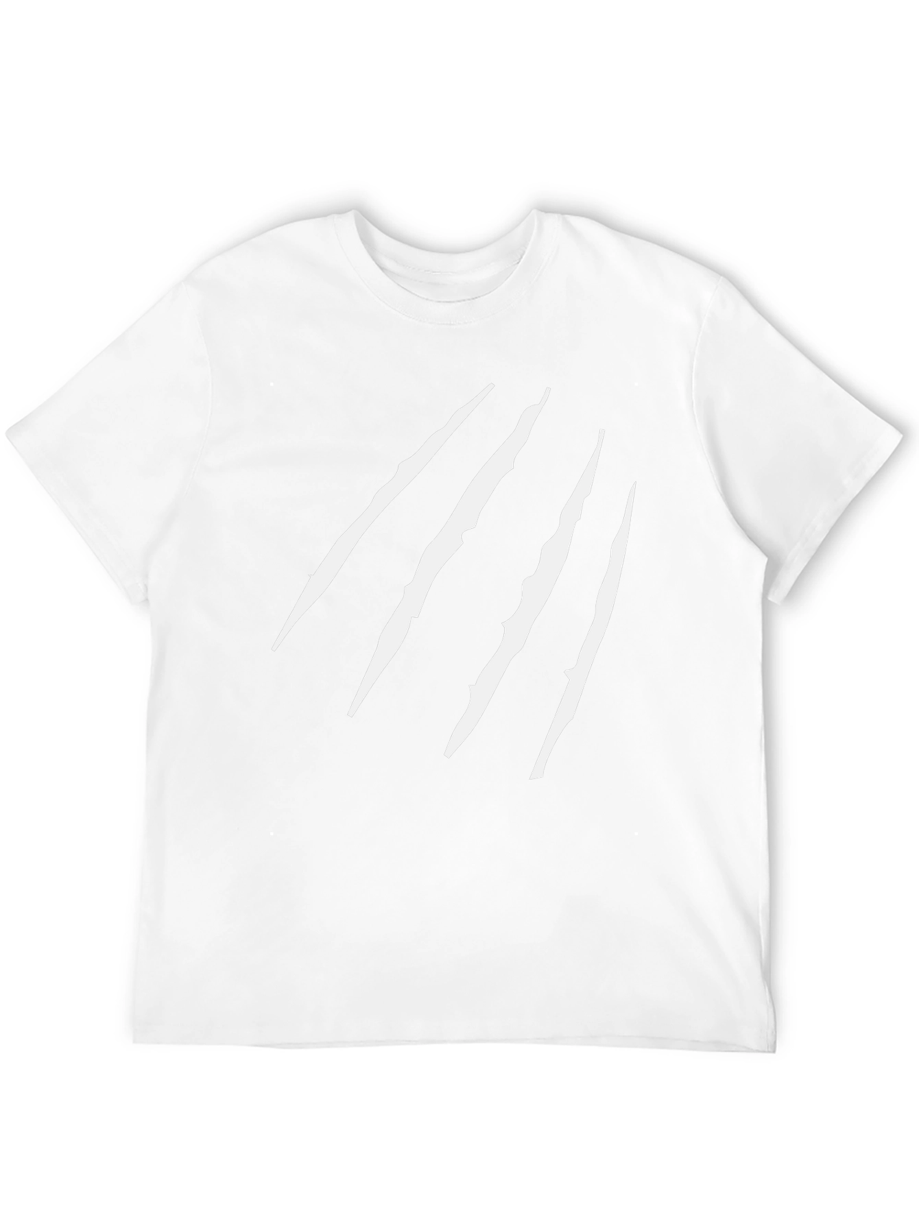 Black T-Shirt with White Scratch Design
