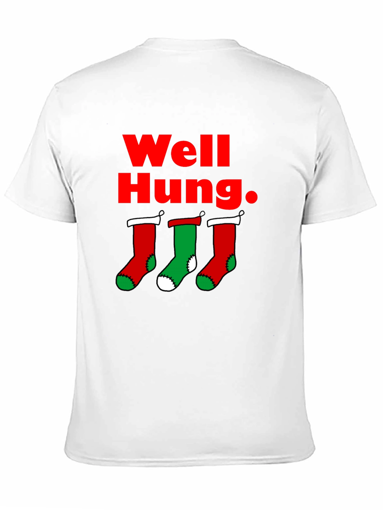Well Hung Christmas Stockings T-Shirt