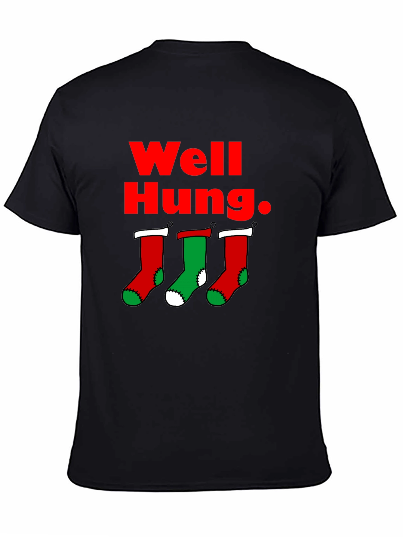 Well Hung Christmas Stockings T-Shirt