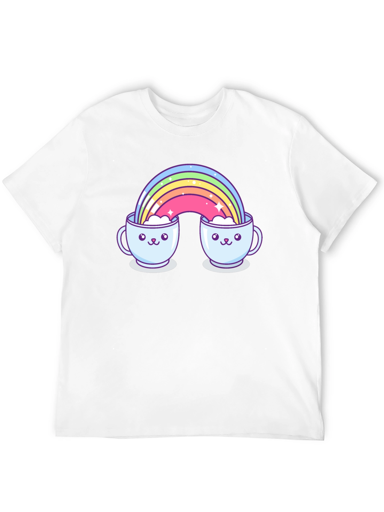 Rainbow Coffee Mug Graphic Tee