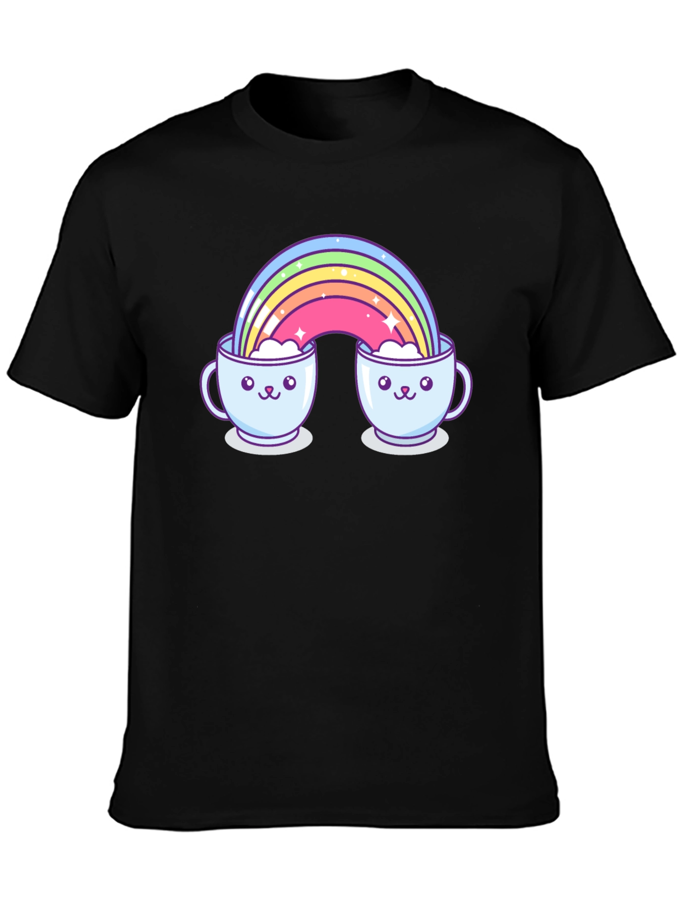 Rainbow Coffee Mug Graphic Tee