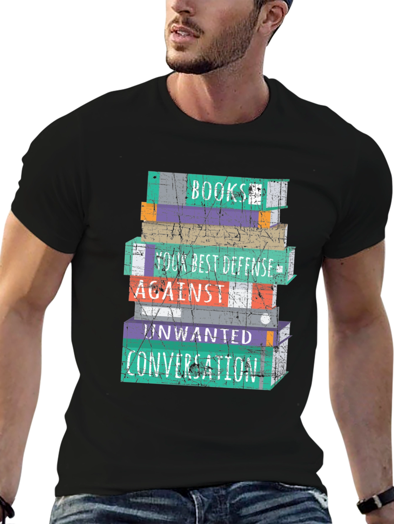 Book Stack T-Shirt - Your Best Defense
