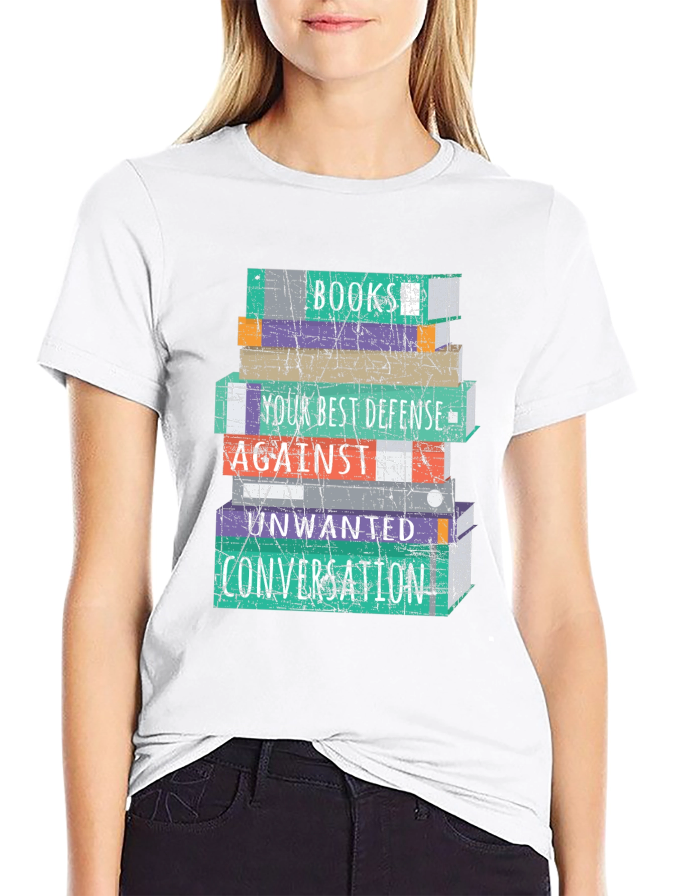 Book Stack T-Shirt - Your Best Defense