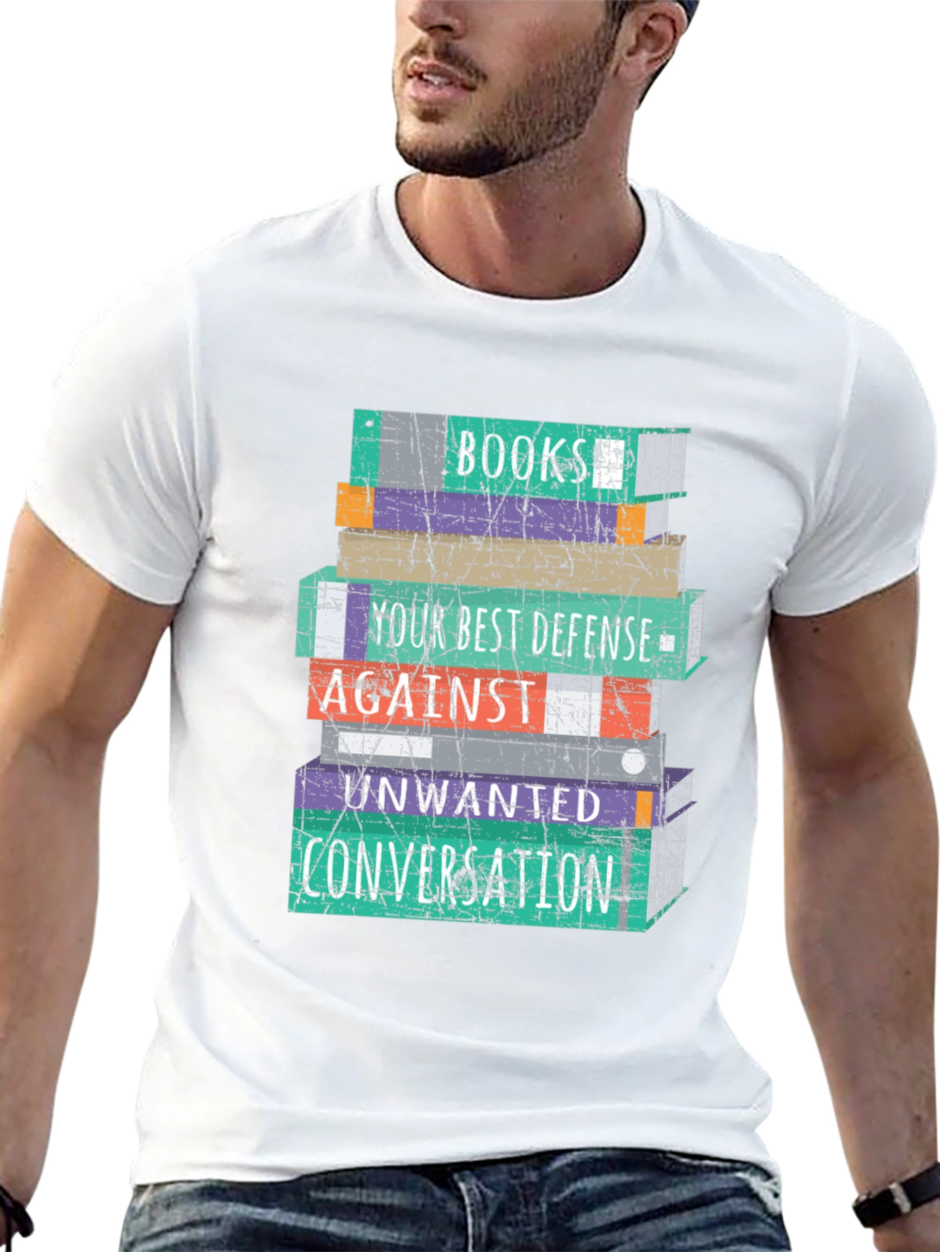 Book Stack T-Shirt - Your Best Defense