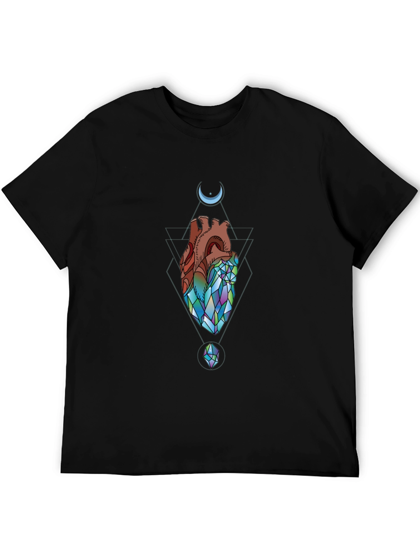 Geometric Heart T-Shirt - Artistic Design