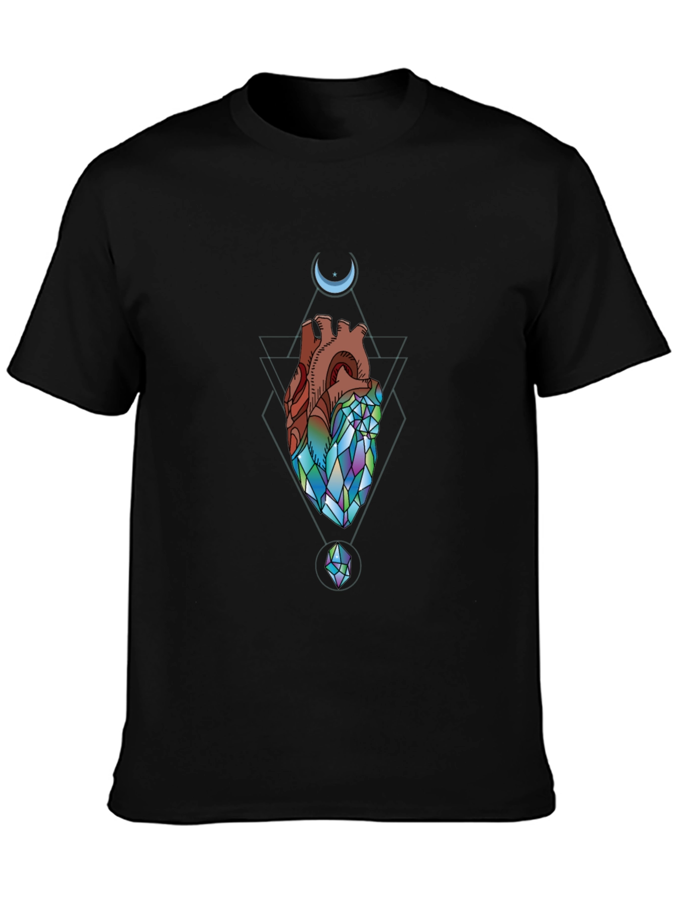 Geometric Heart T-Shirt - Artistic Design