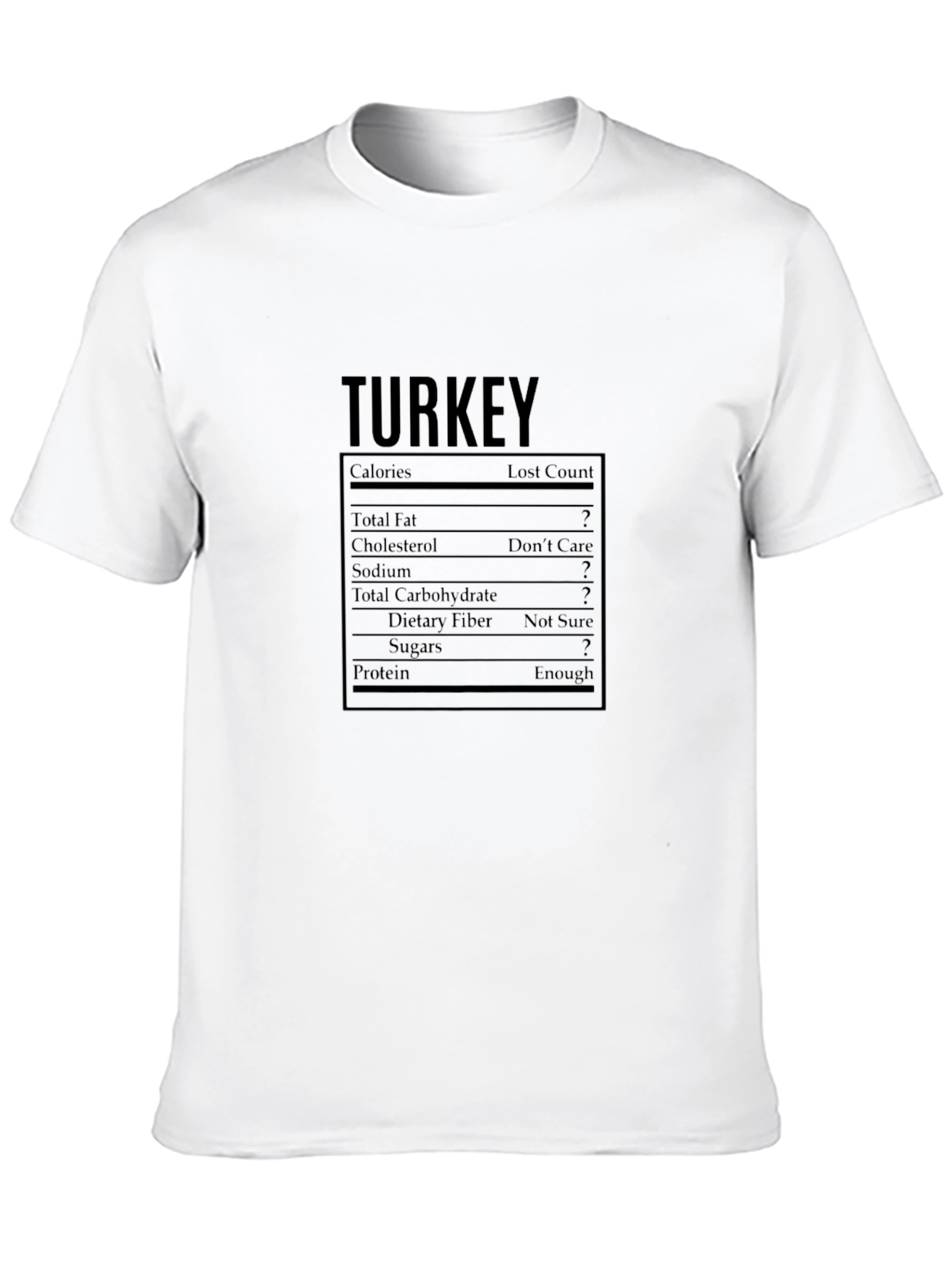 Turkey Nutrition Facts T-Shirt