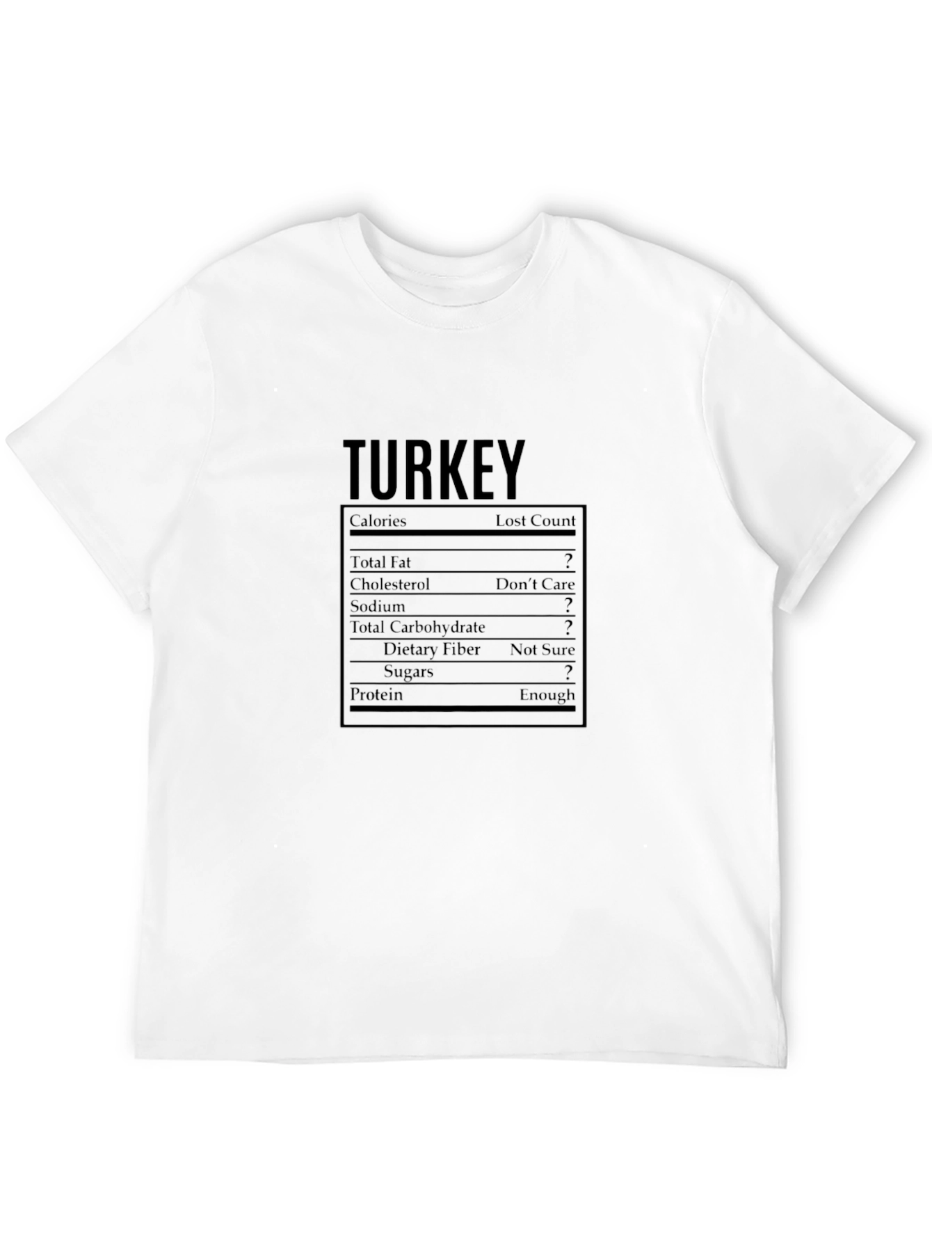 Turkey Nutrition Facts T-Shirt