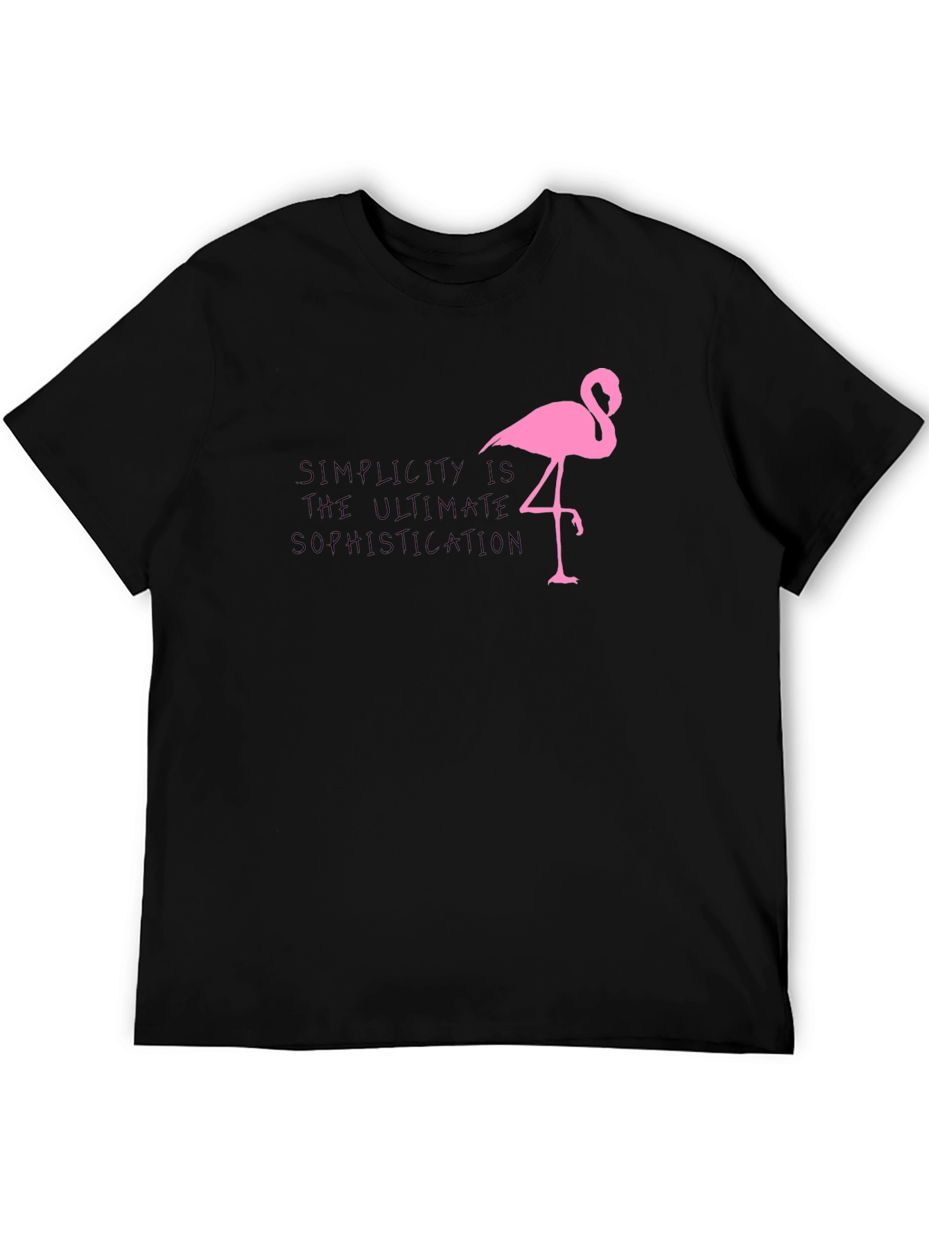 Simplicity Flamingo Graphic Tee - Sophisticated Style