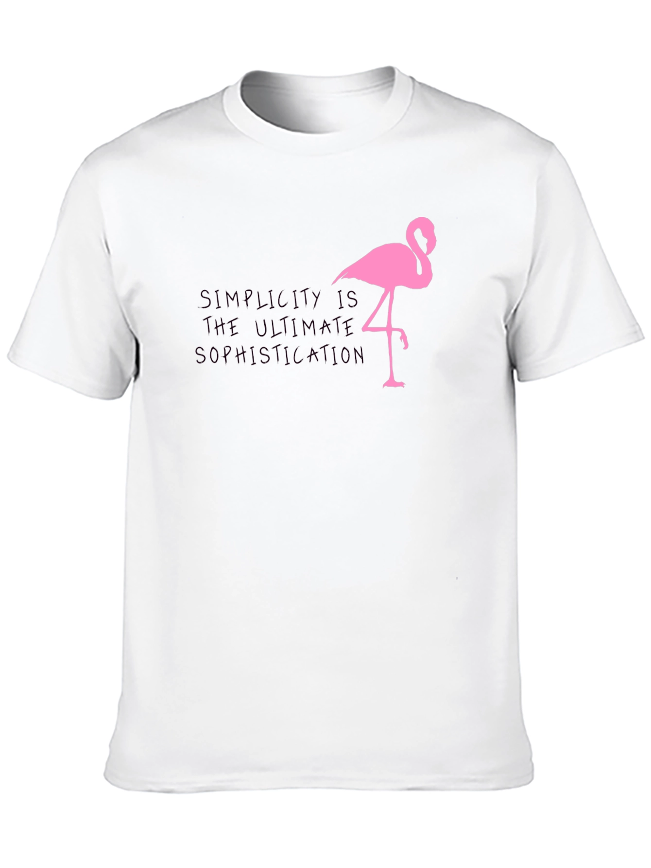Simplicity Flamingo Graphic Tee - Sophisticated Style