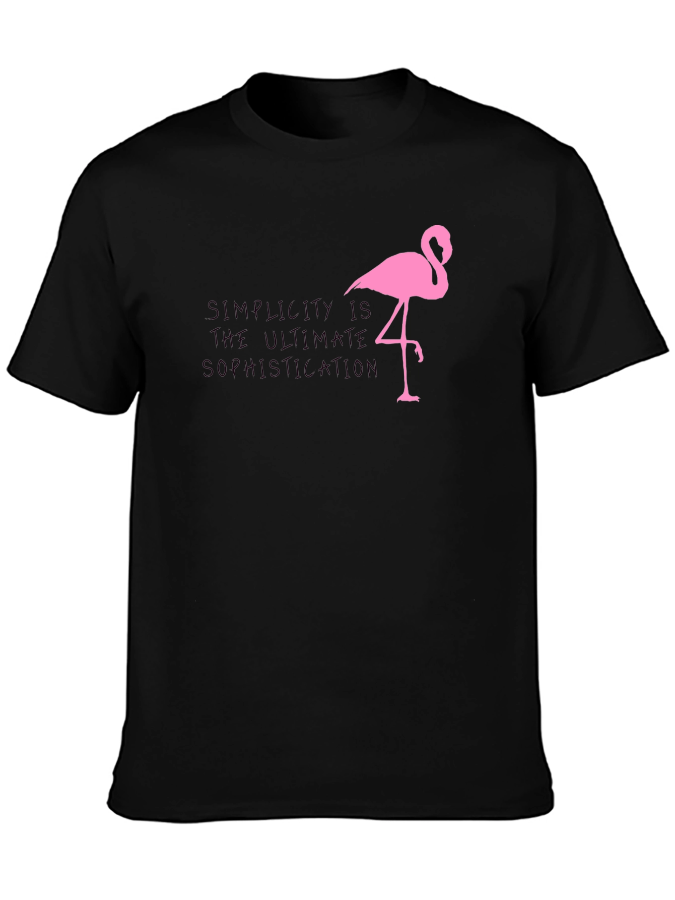 Simplicity Flamingo Graphic Tee - Sophisticated Style