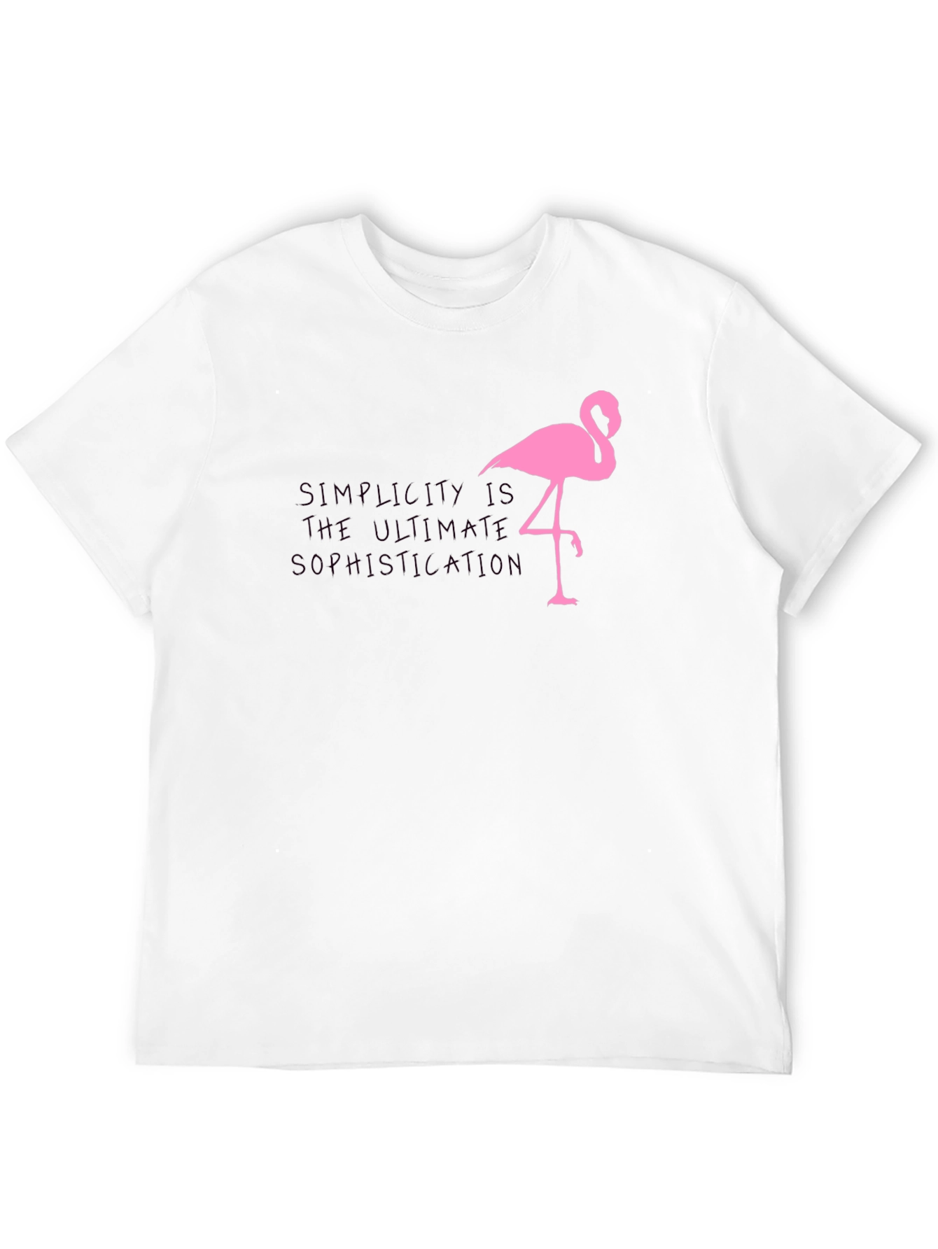 Simplicity Flamingo Graphic Tee - Sophisticated Style