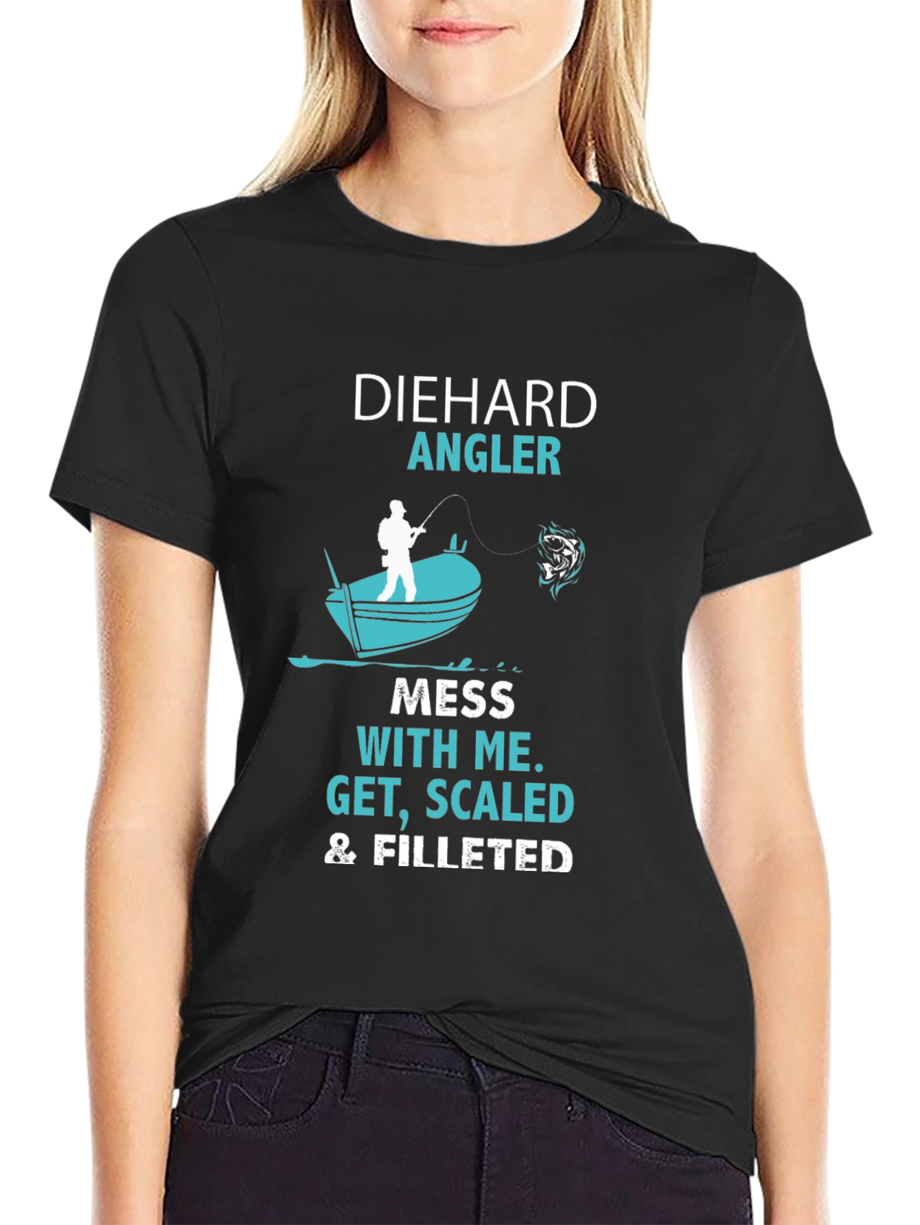Diehard Angler Fishing T-Shirt: Get Scaled & Filleted