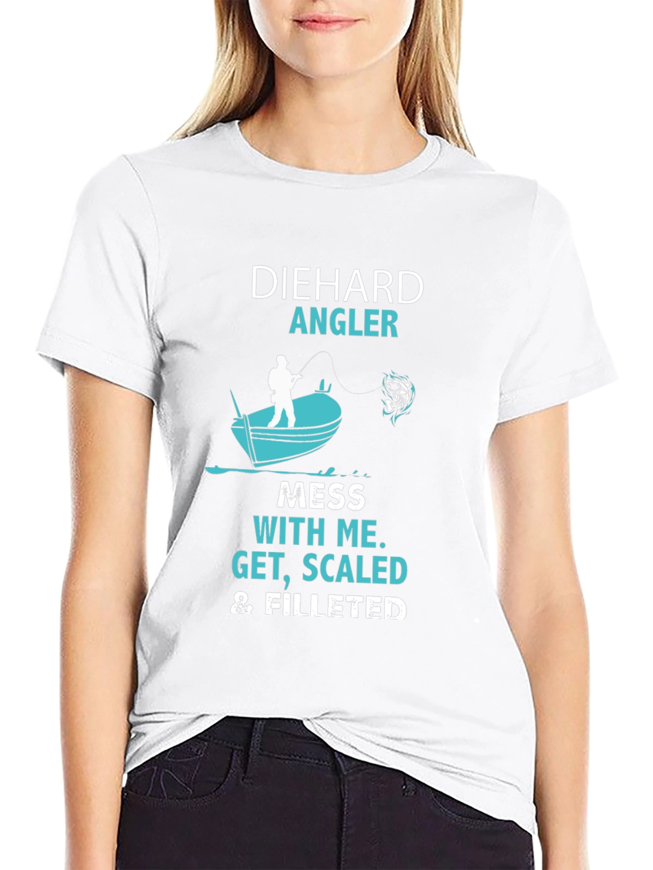 Diehard Angler Fishing T-Shirt: Get Scaled & Filleted