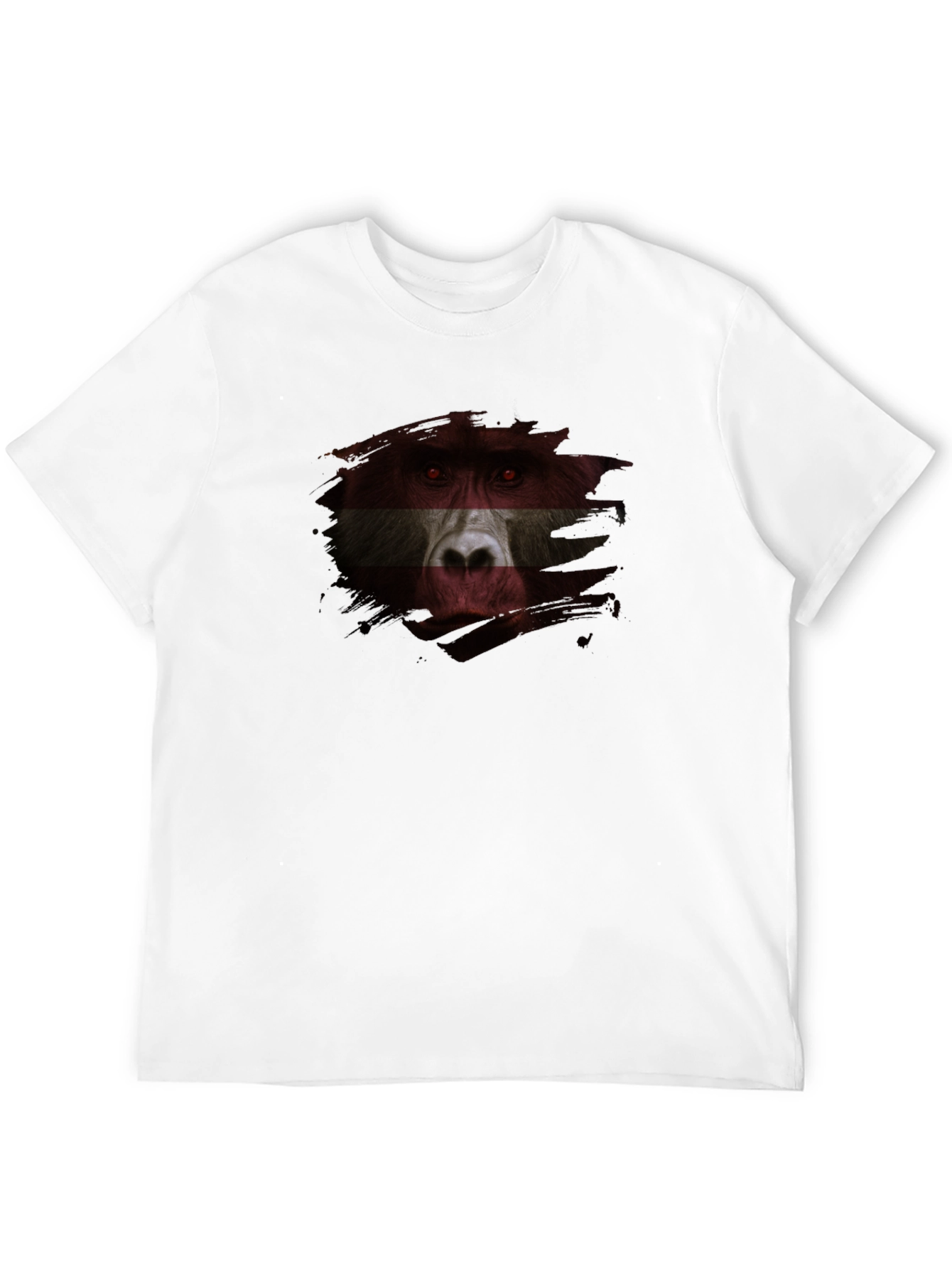 Baboon Flag Graphic Print Black T-Shirt