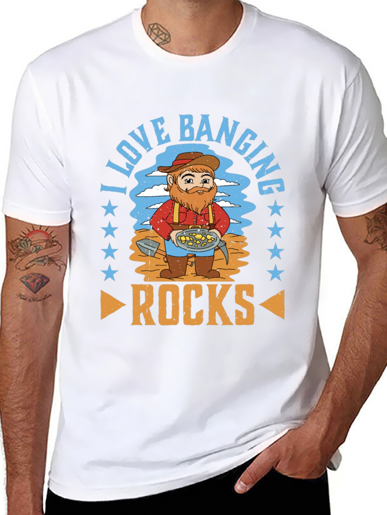 I Love Banging Rocks Funny T-Shirt