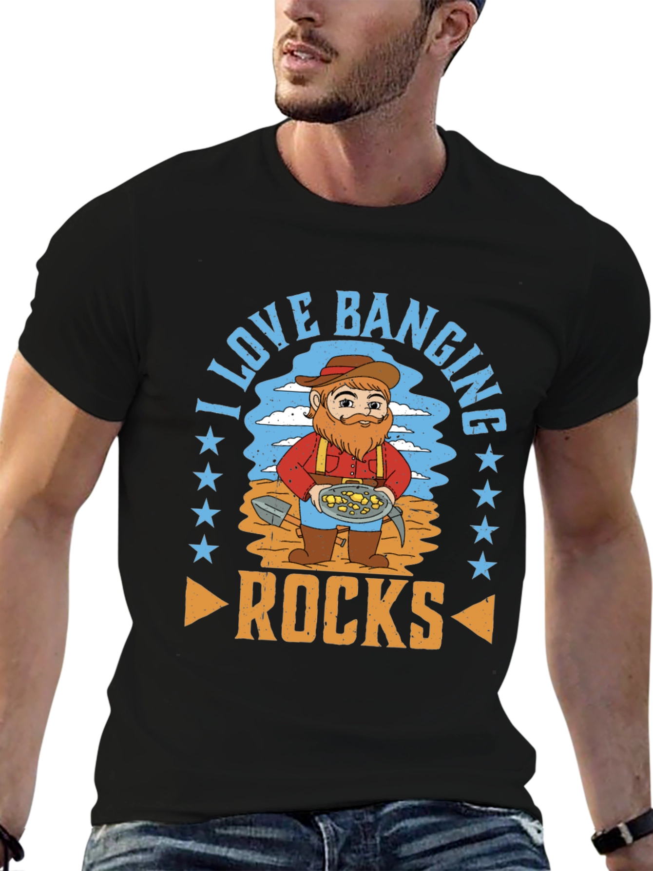 I Love Banging Rocks Funny T-Shirt
