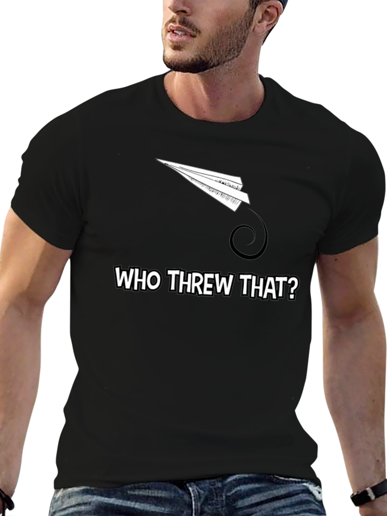 Who Threw That Paper Airplane T-Shirt