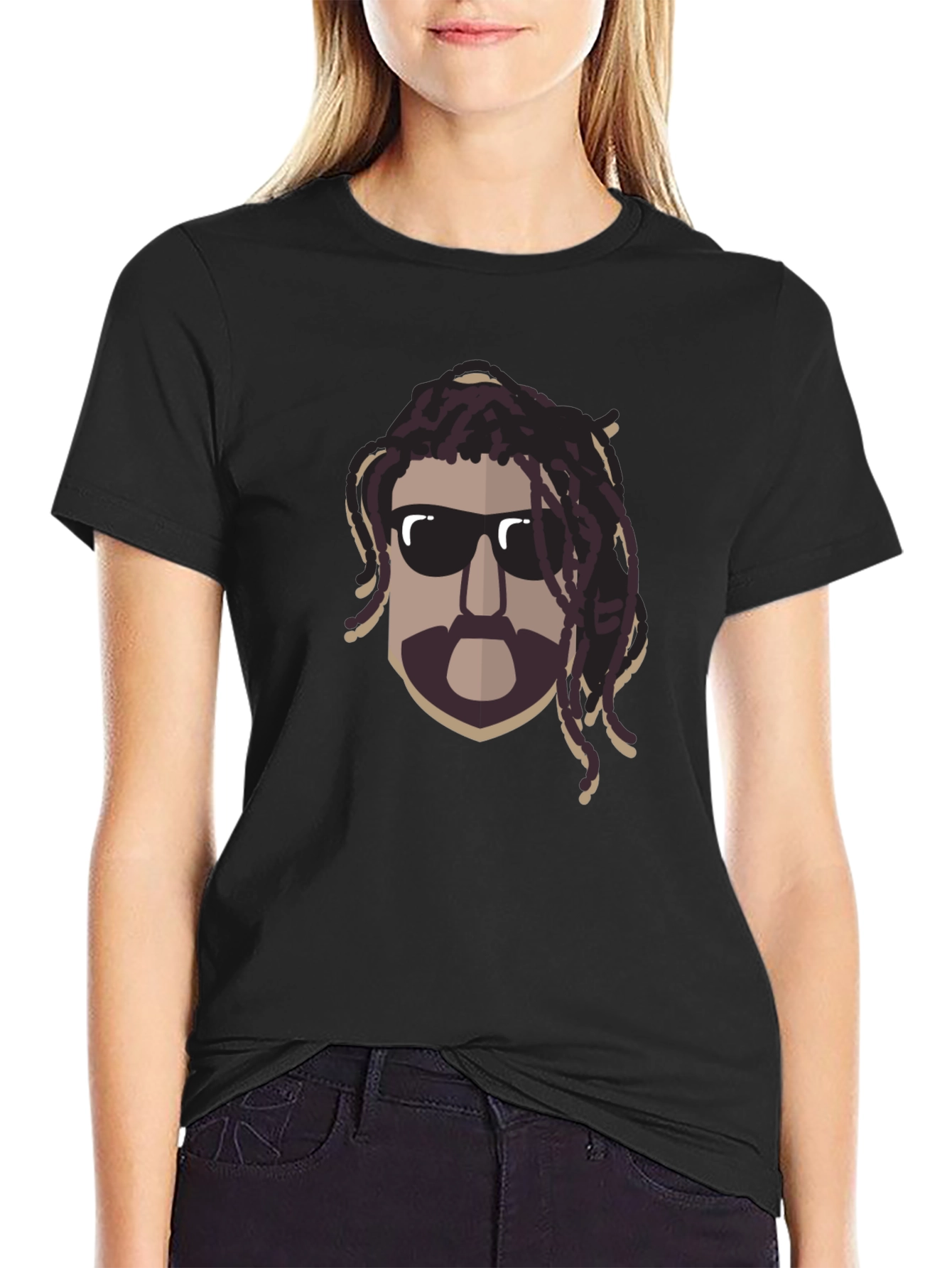Cool Dude Graphic Tee - Black Cotton Blend
