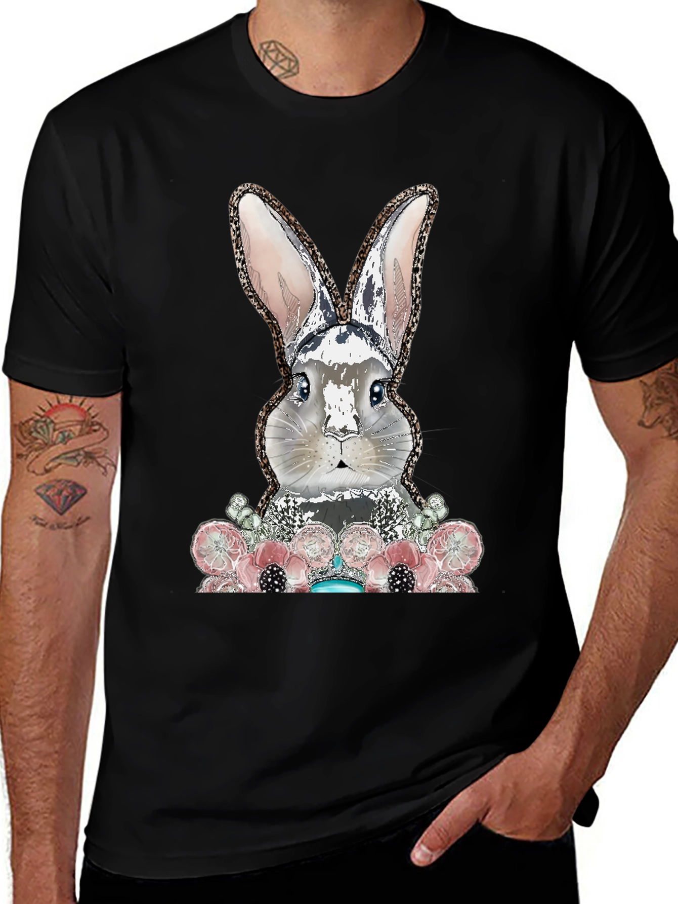 Stylish Bunny Graphic Tee