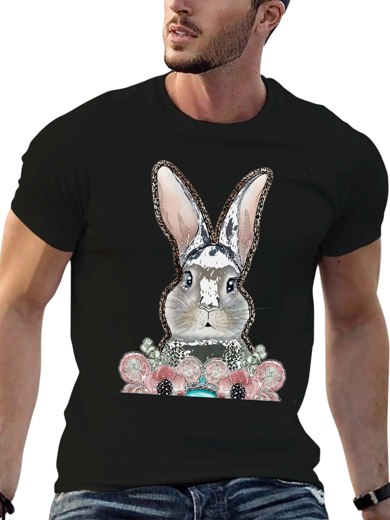 Stylish Bunny Graphic Tee