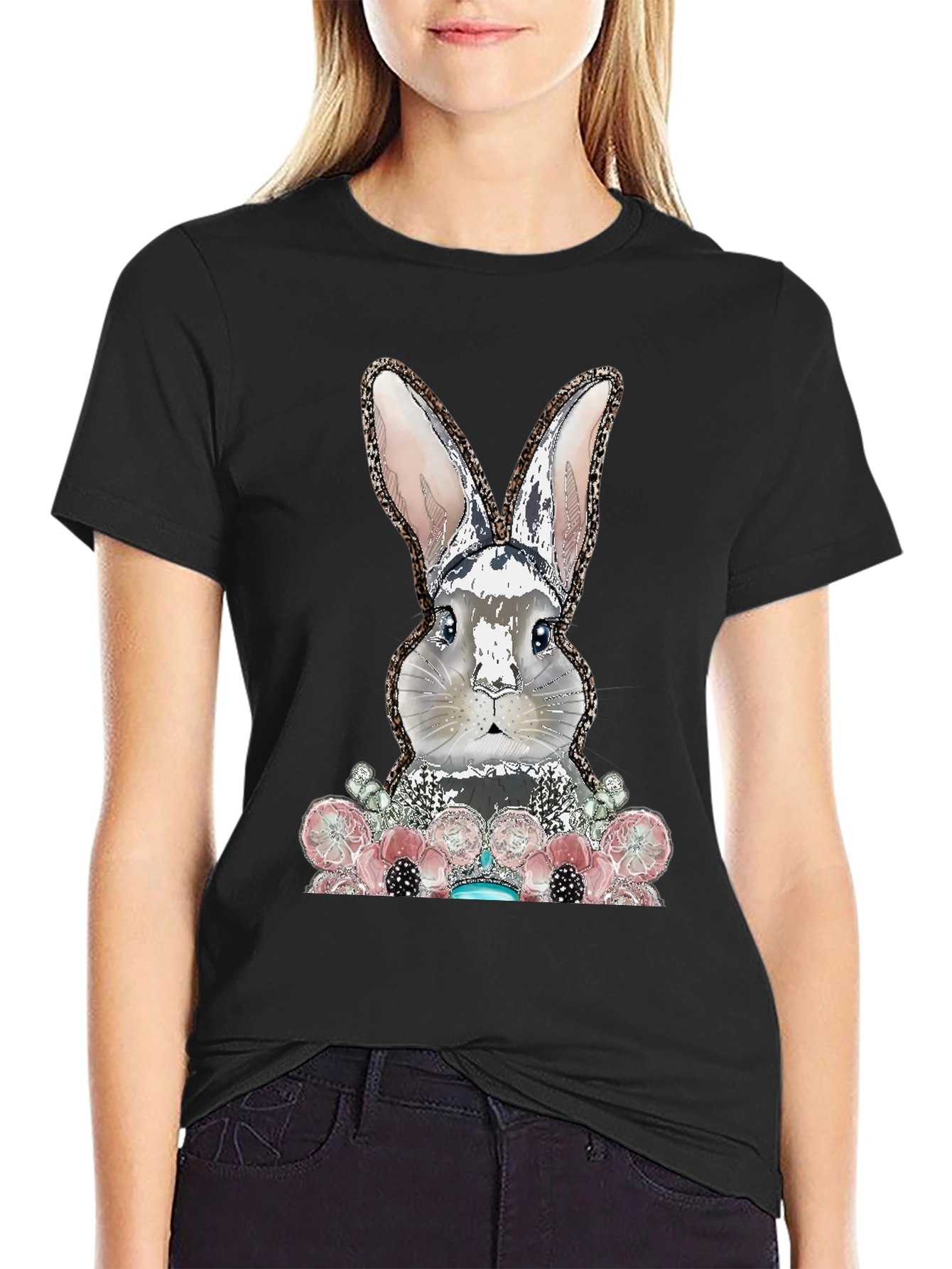 Stylish Bunny Graphic Tee