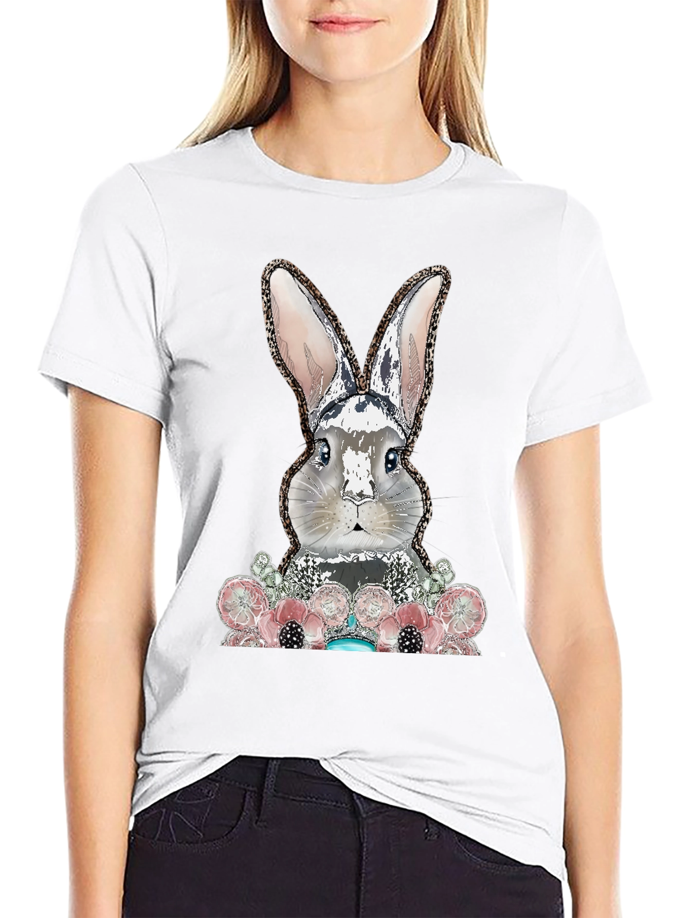 Stylish Bunny Graphic Tee