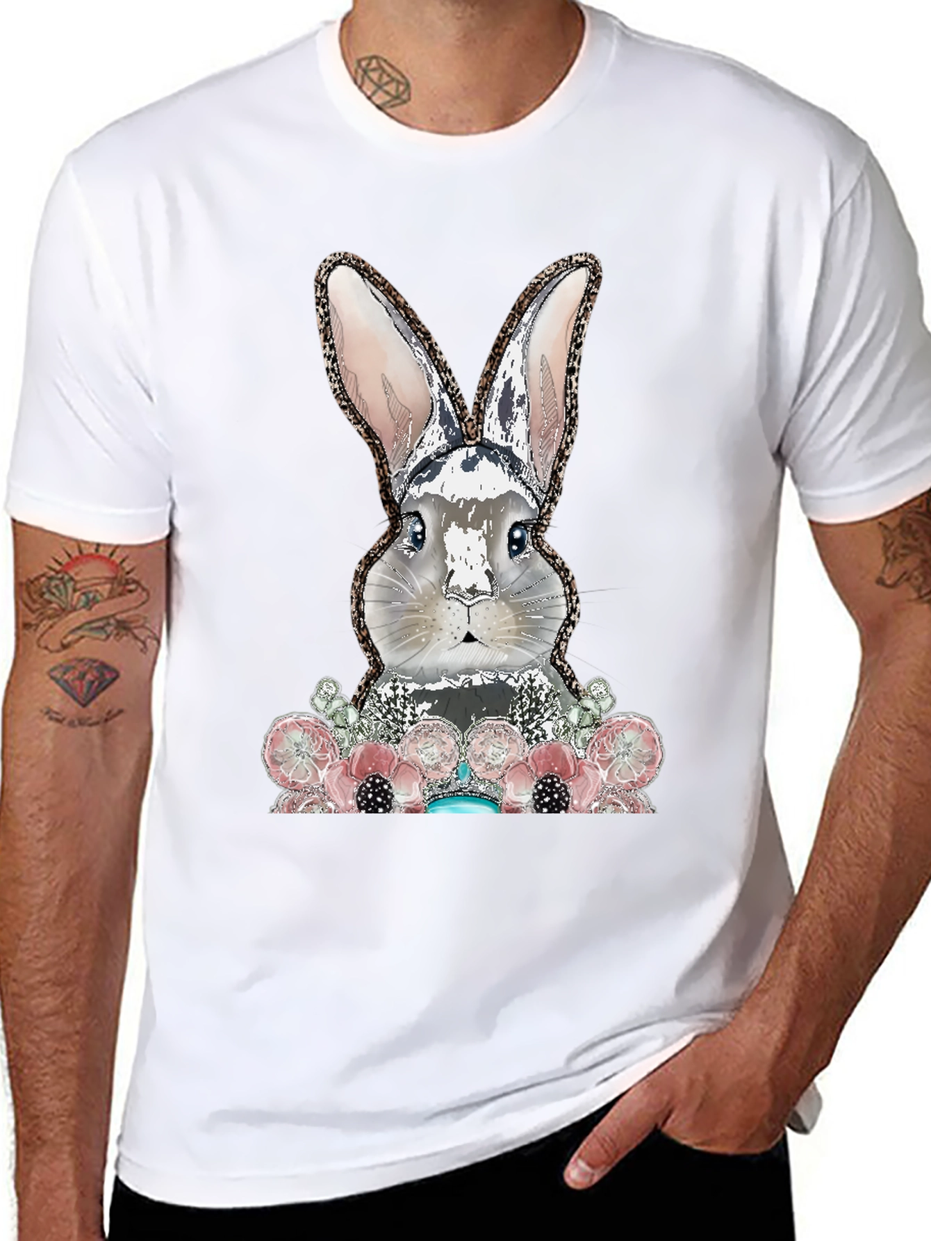 Stylish Bunny Graphic Tee