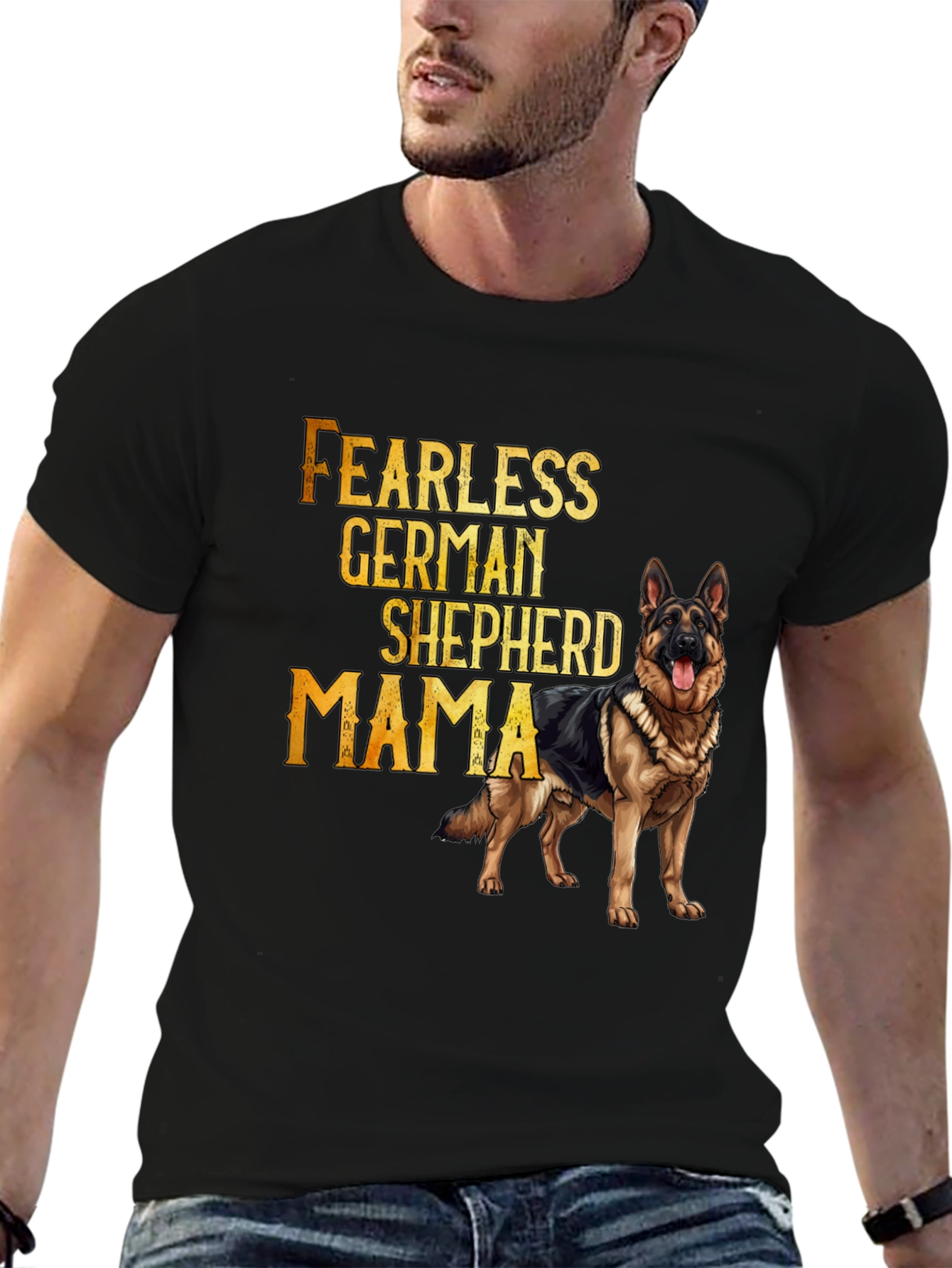 Fearless German Shepherd Mama T-Shirt
