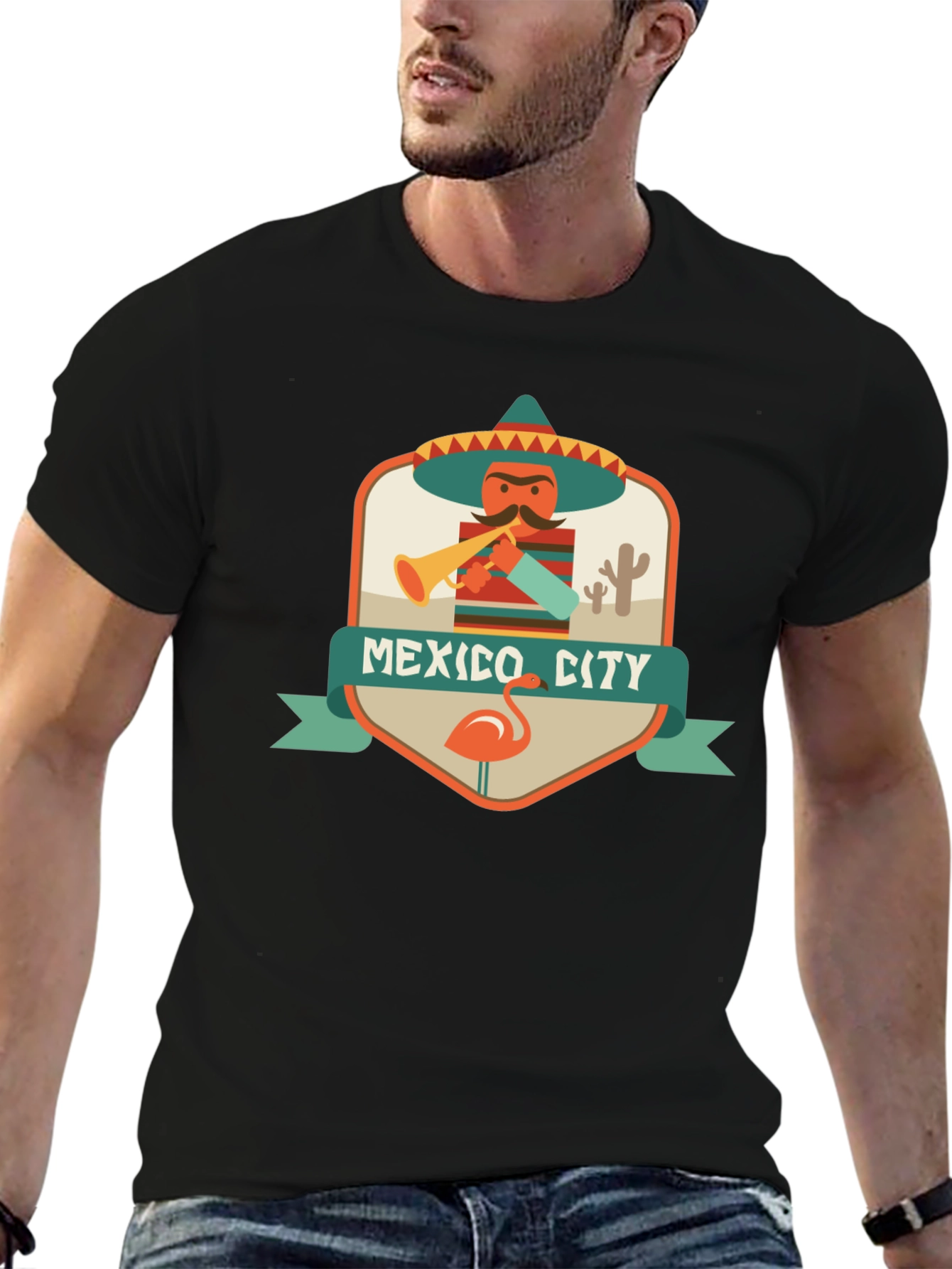 Mexico City Graphic Tee - Mens Black T-Shirt