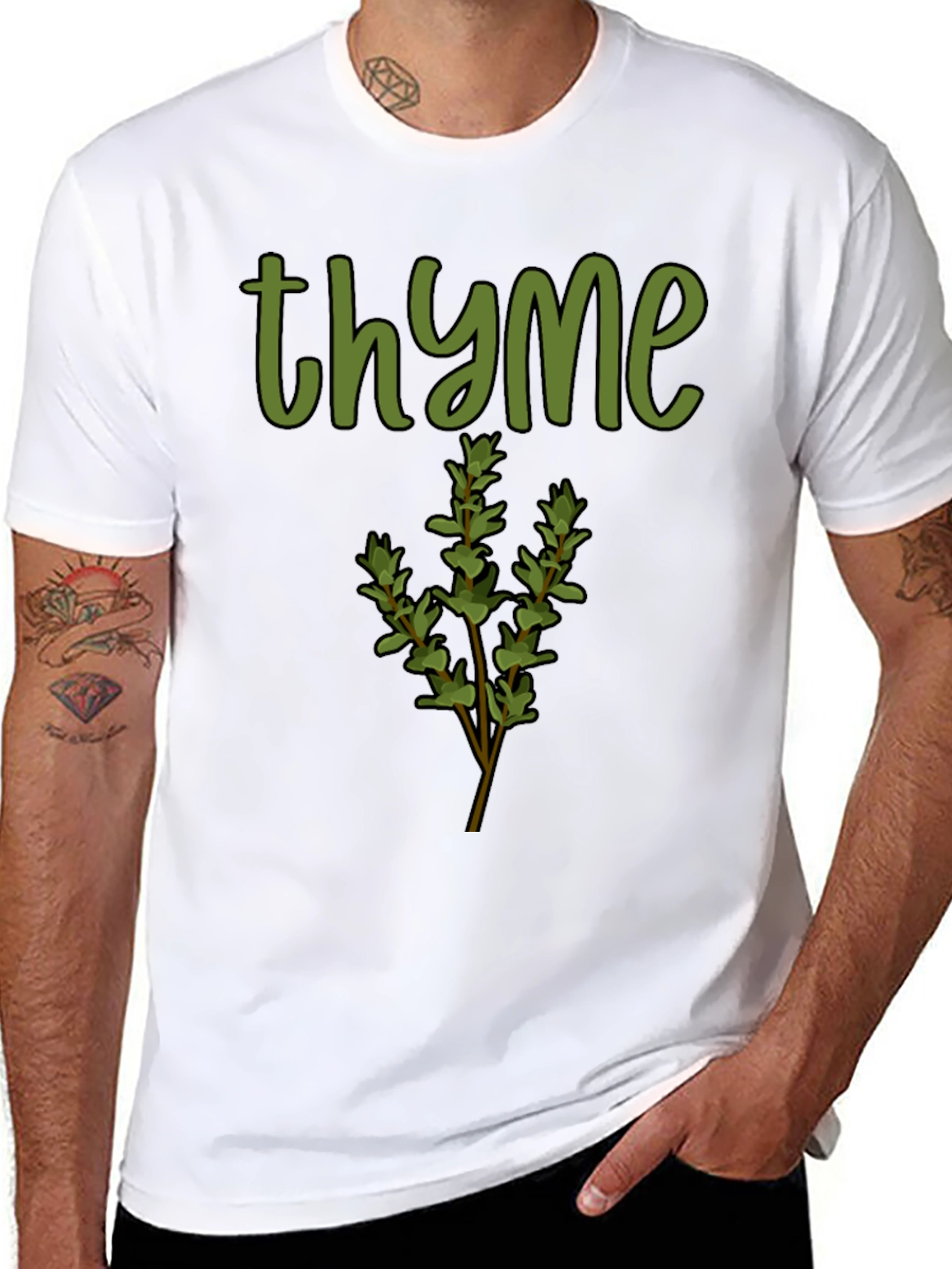 Thyme Graphic Tee - Herb Lovers Shirt