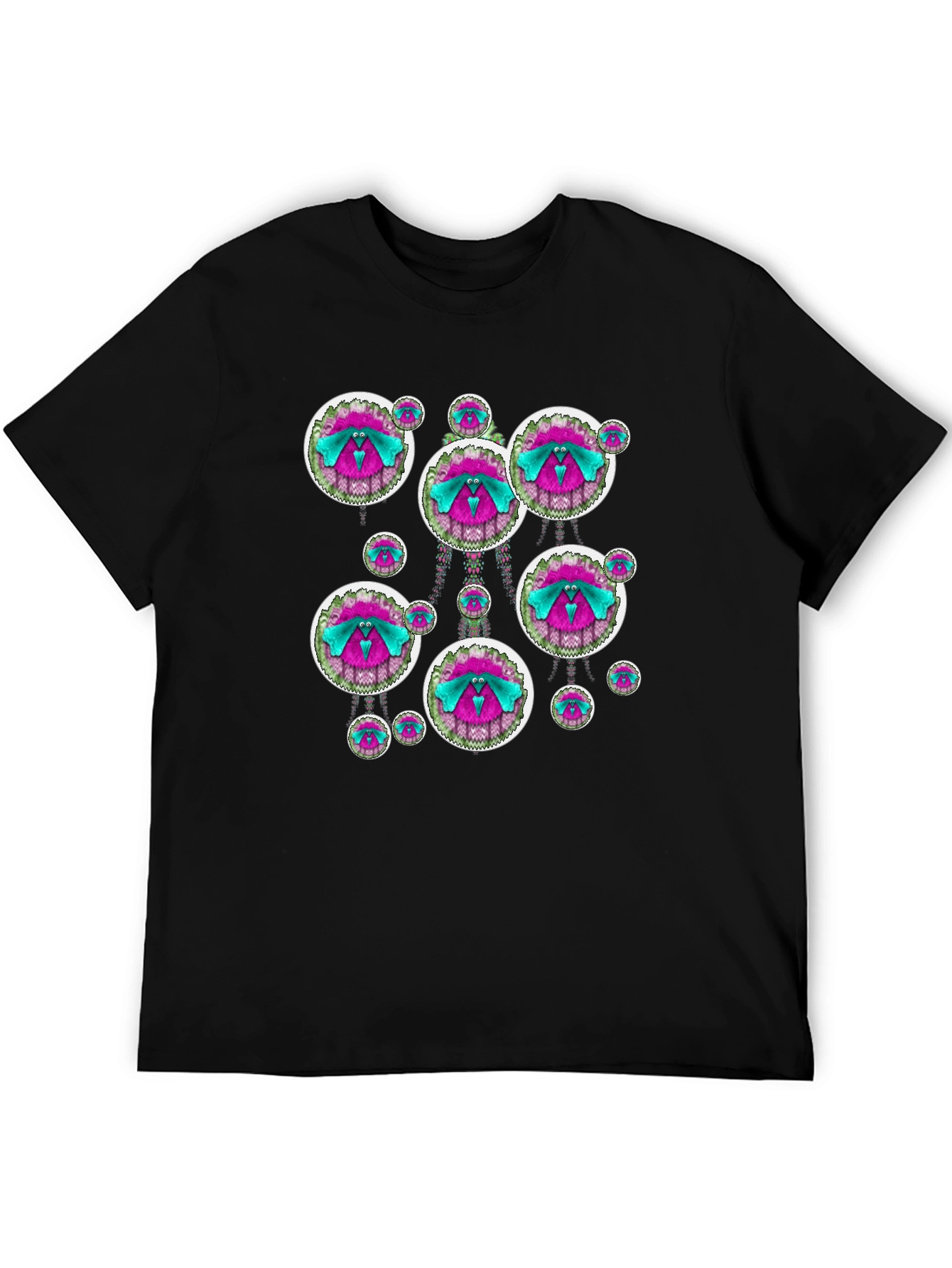 Funky Patterned Black T-Shirt
