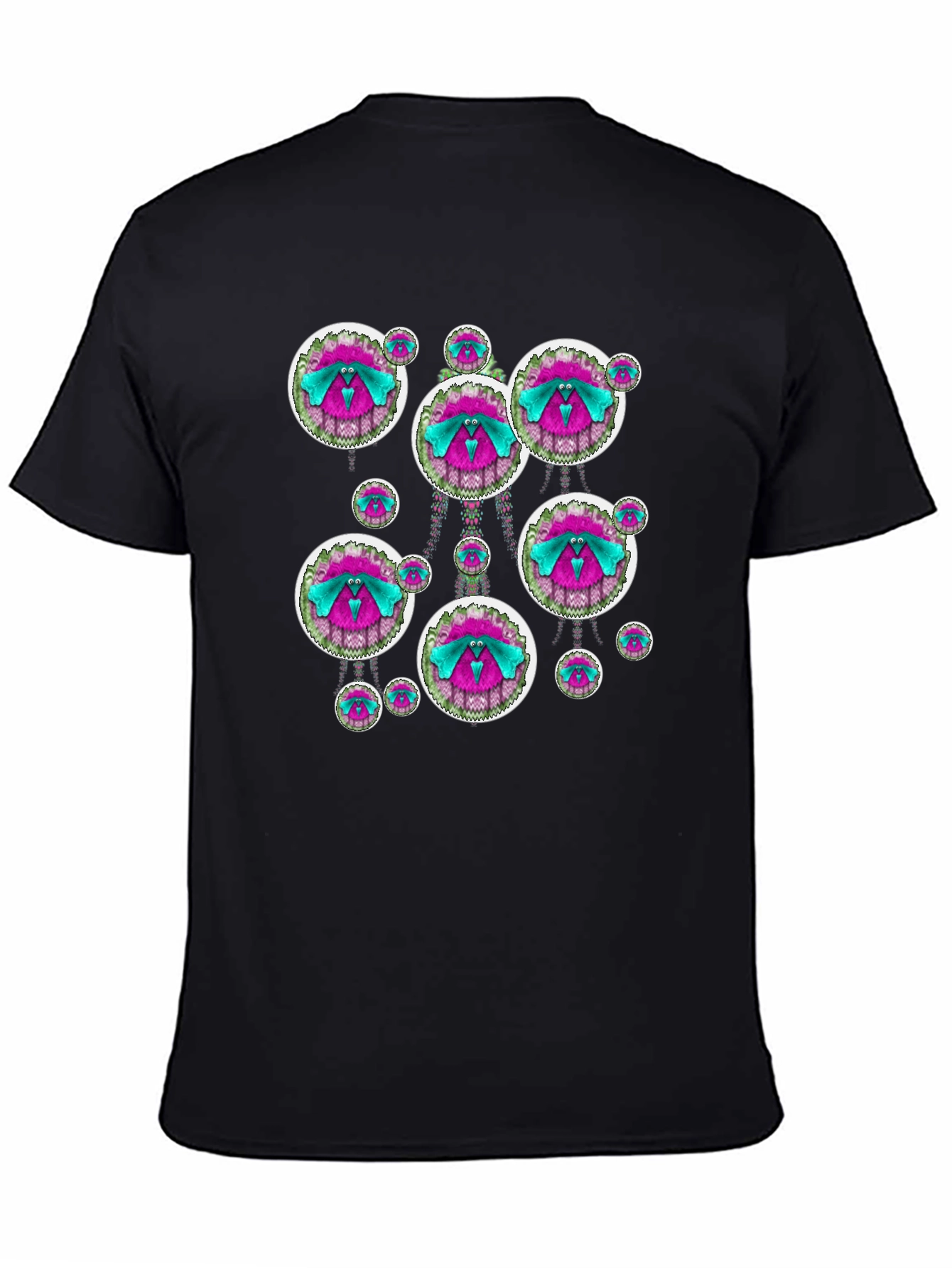 Funky Patterned Black T-Shirt