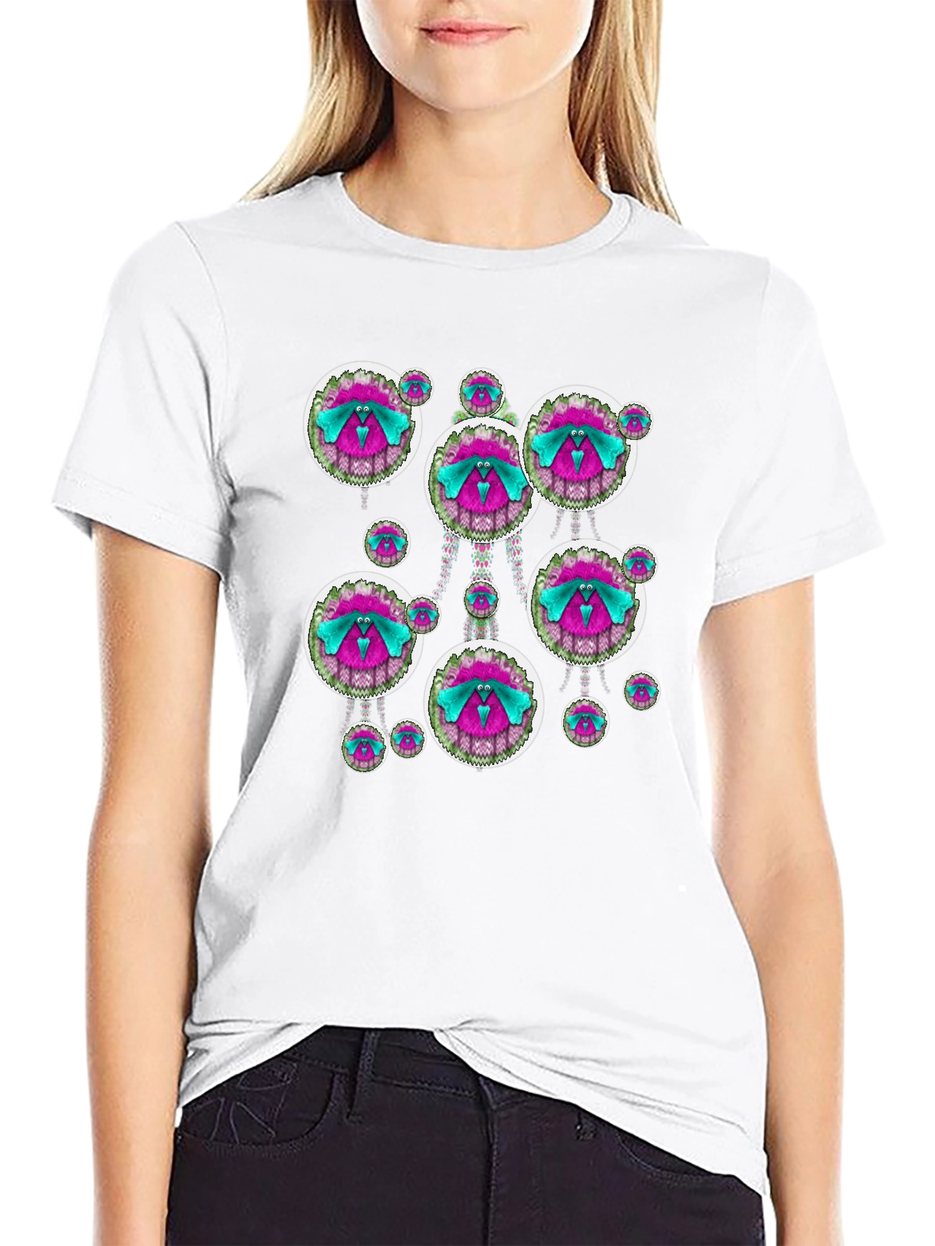 Funky Patterned Black T-Shirt
