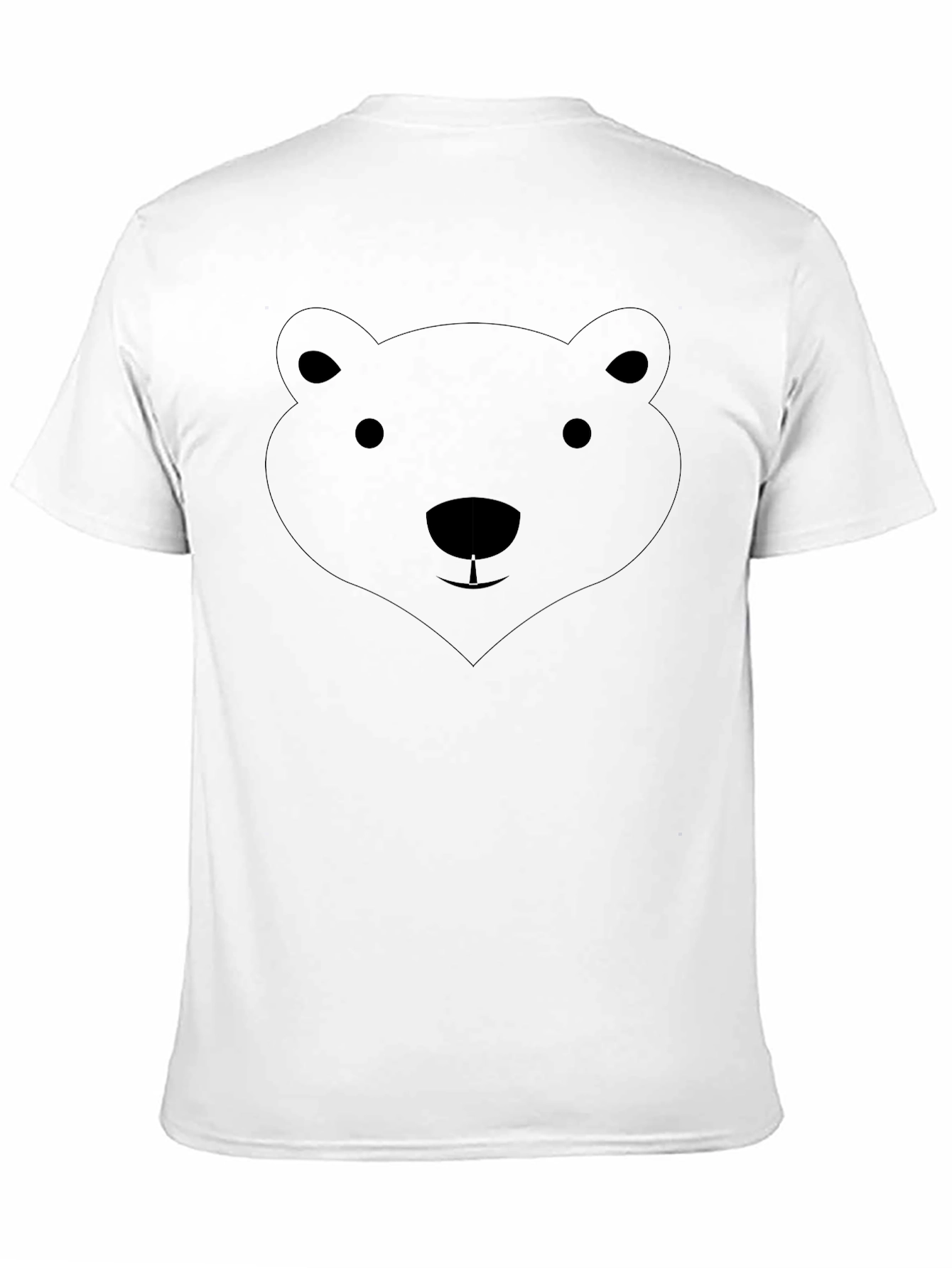 Bear Face Graphic Black T-Shirt