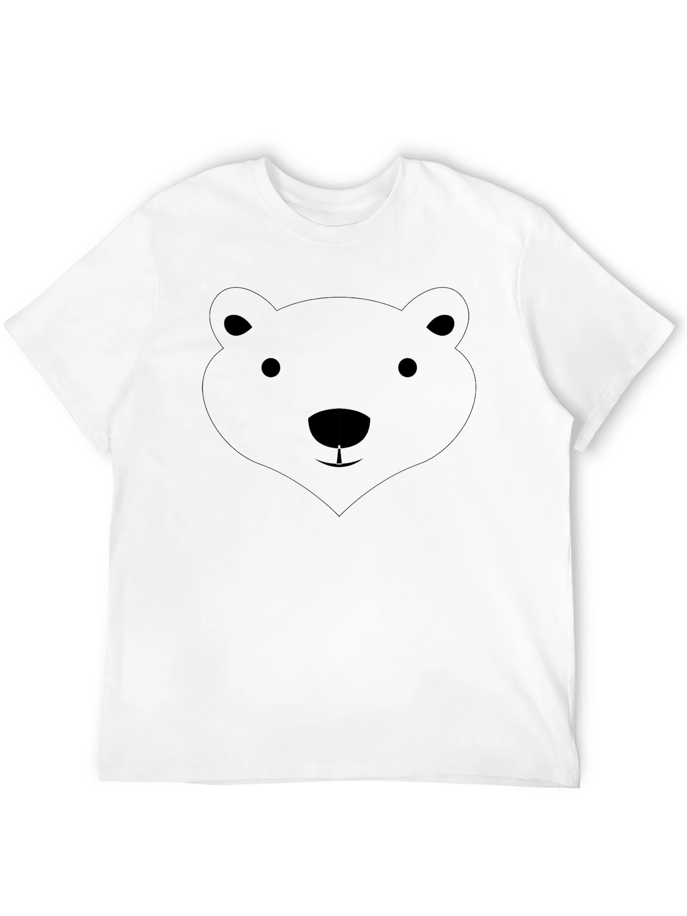 Bear Face Graphic Black T-Shirt