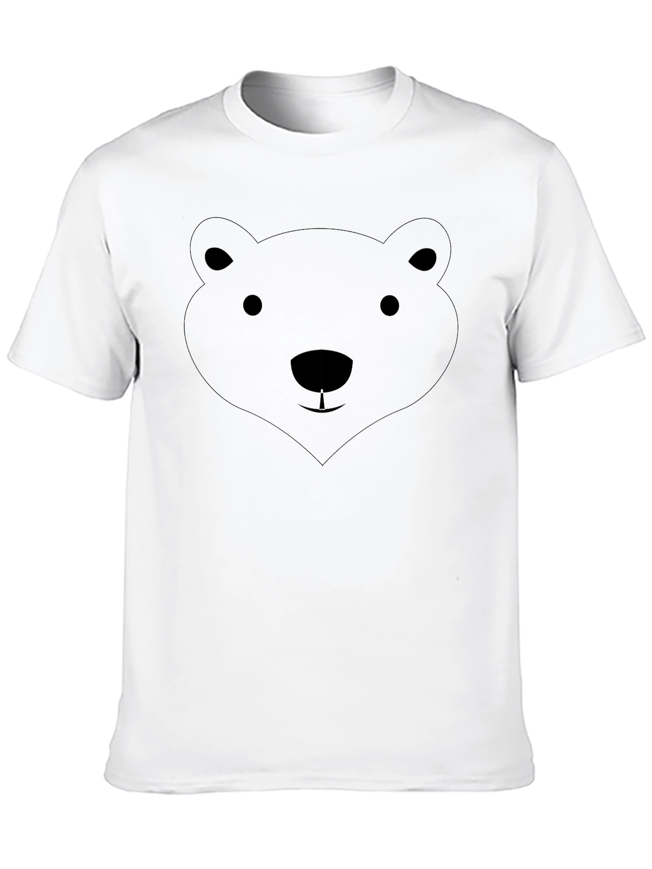 Bear Face Graphic Black T-Shirt