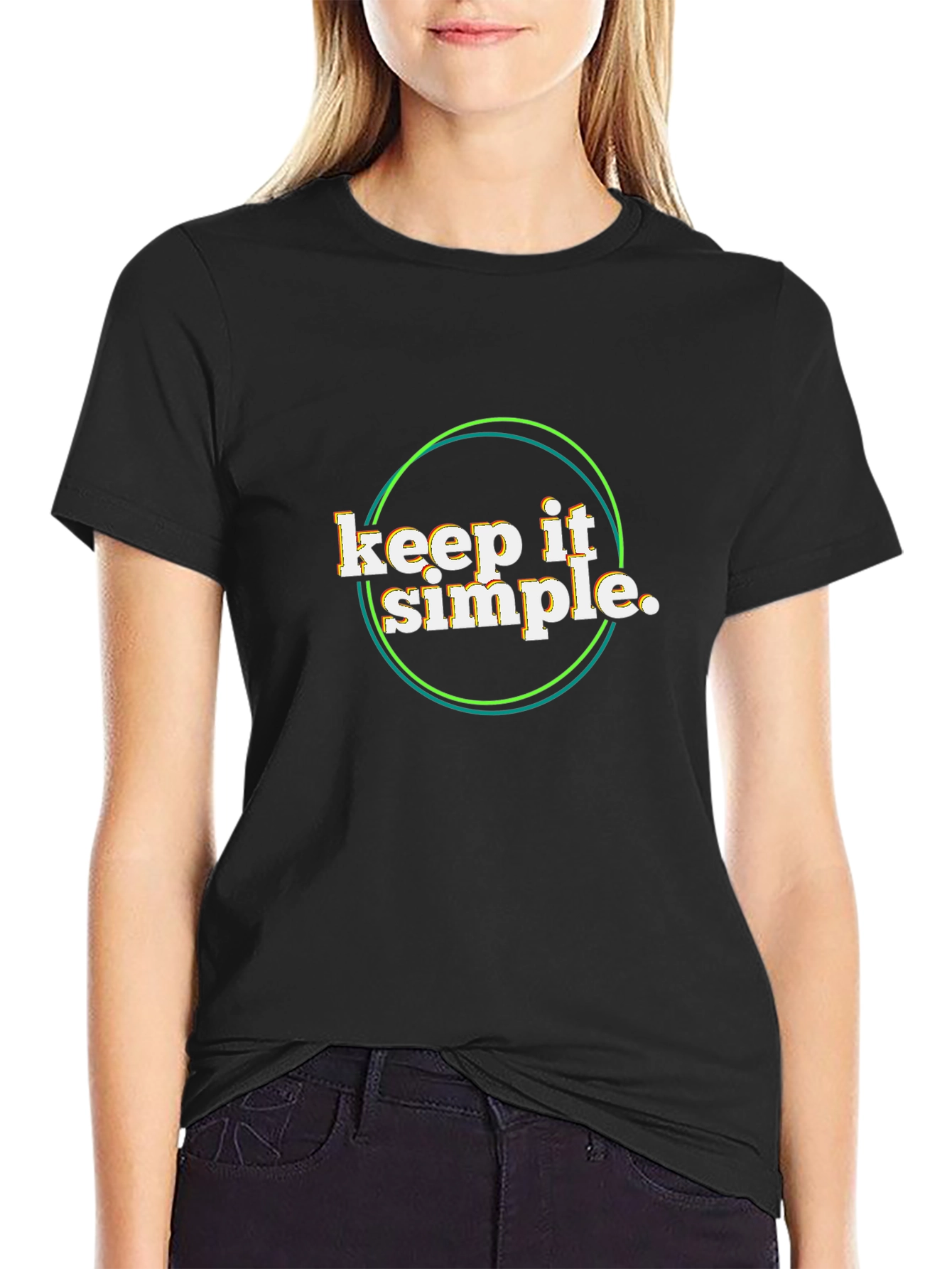 Keep It Simple Black Graphic Tee
