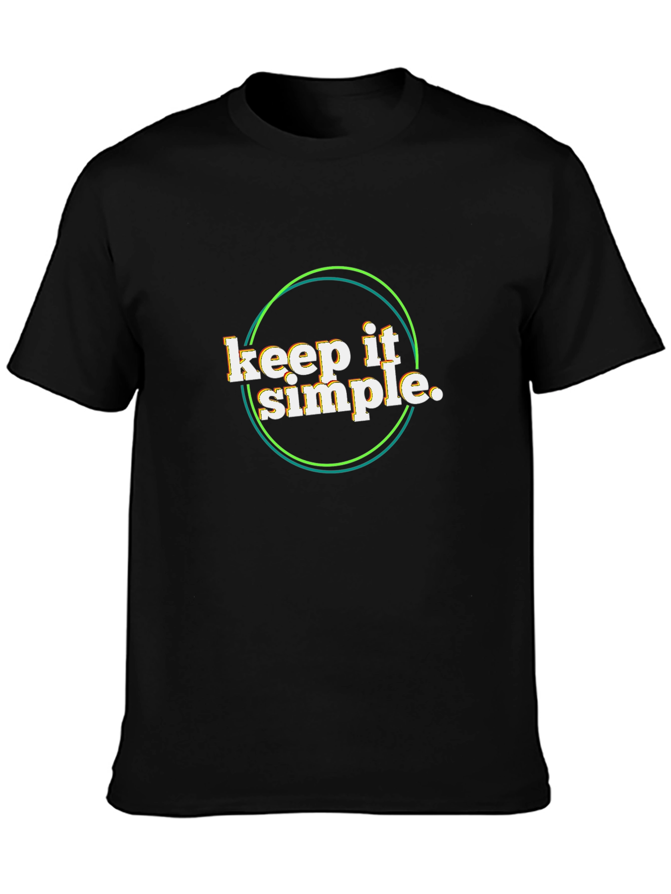 Keep It Simple Black Graphic Tee
