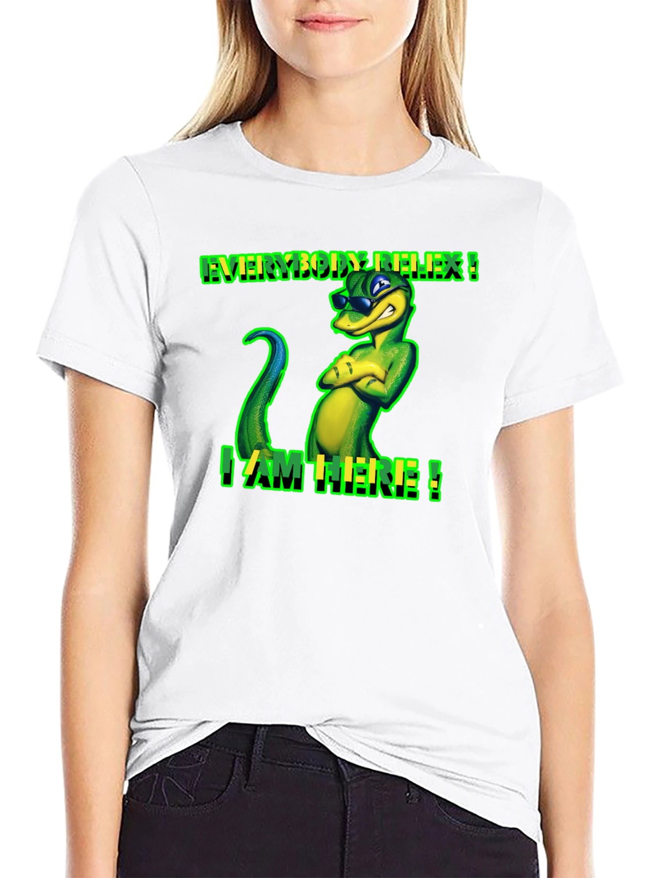 Relaxed Gecko T-Shirt - I Am Here!