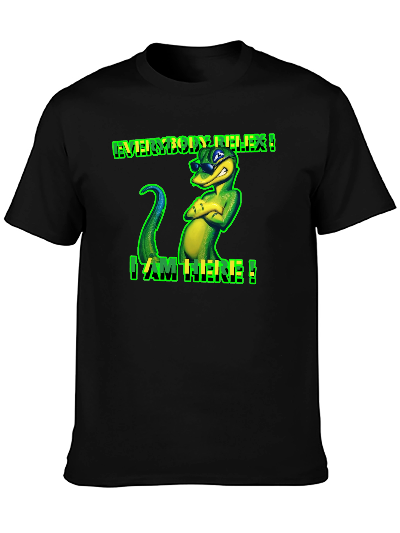 Relaxed Gecko T-Shirt - I Am Here!