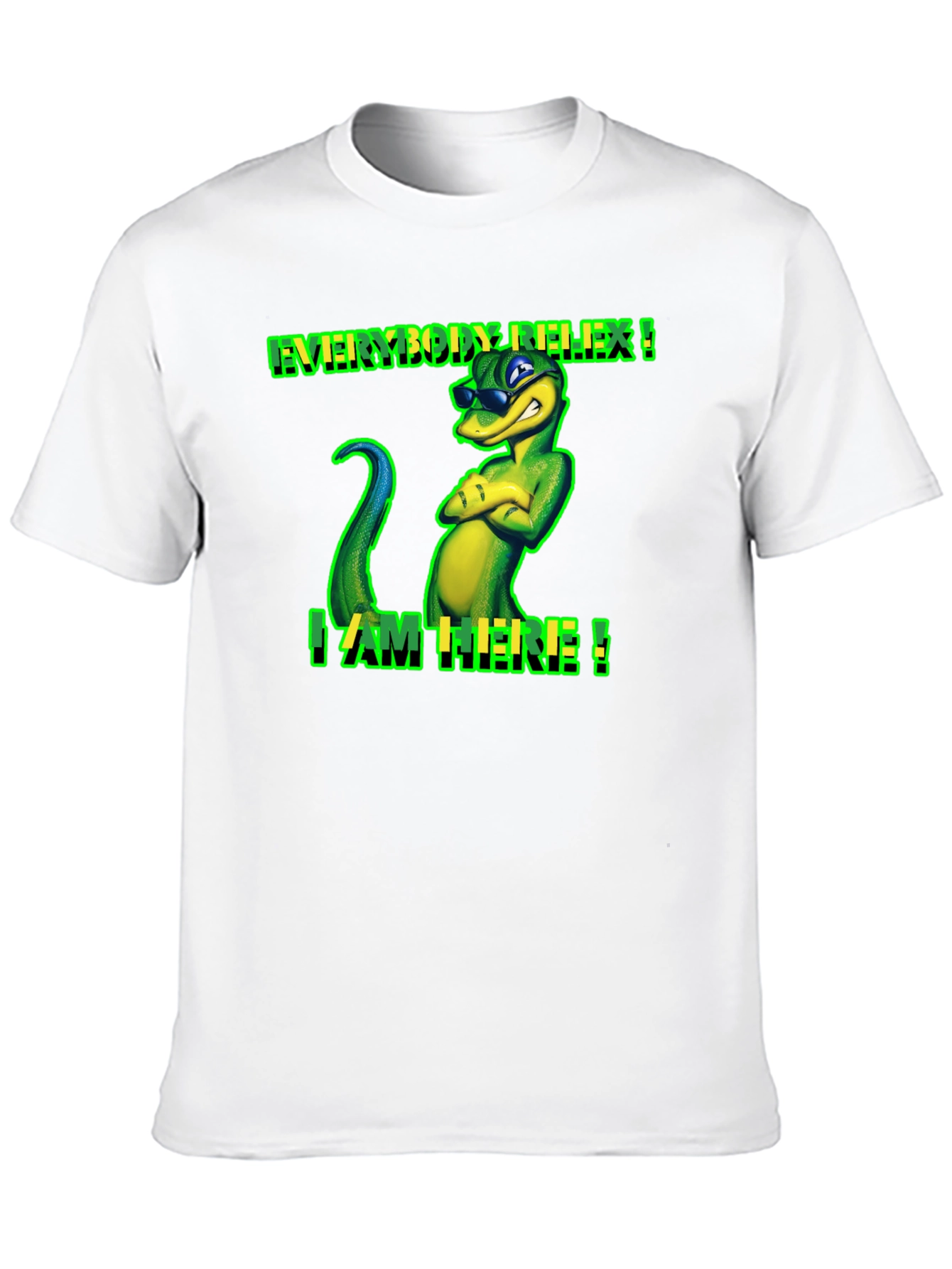Relaxed Gecko T-Shirt - I Am Here!