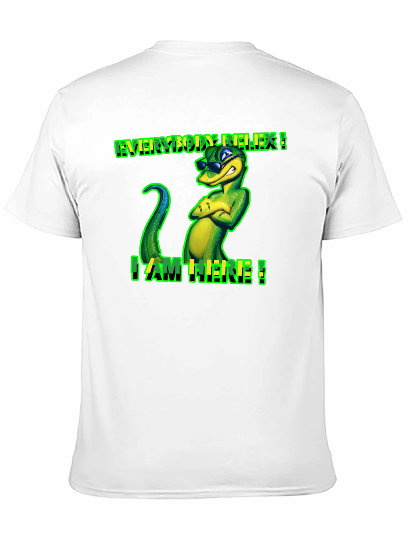 Relaxed Gecko T-Shirt - I Am Here!
